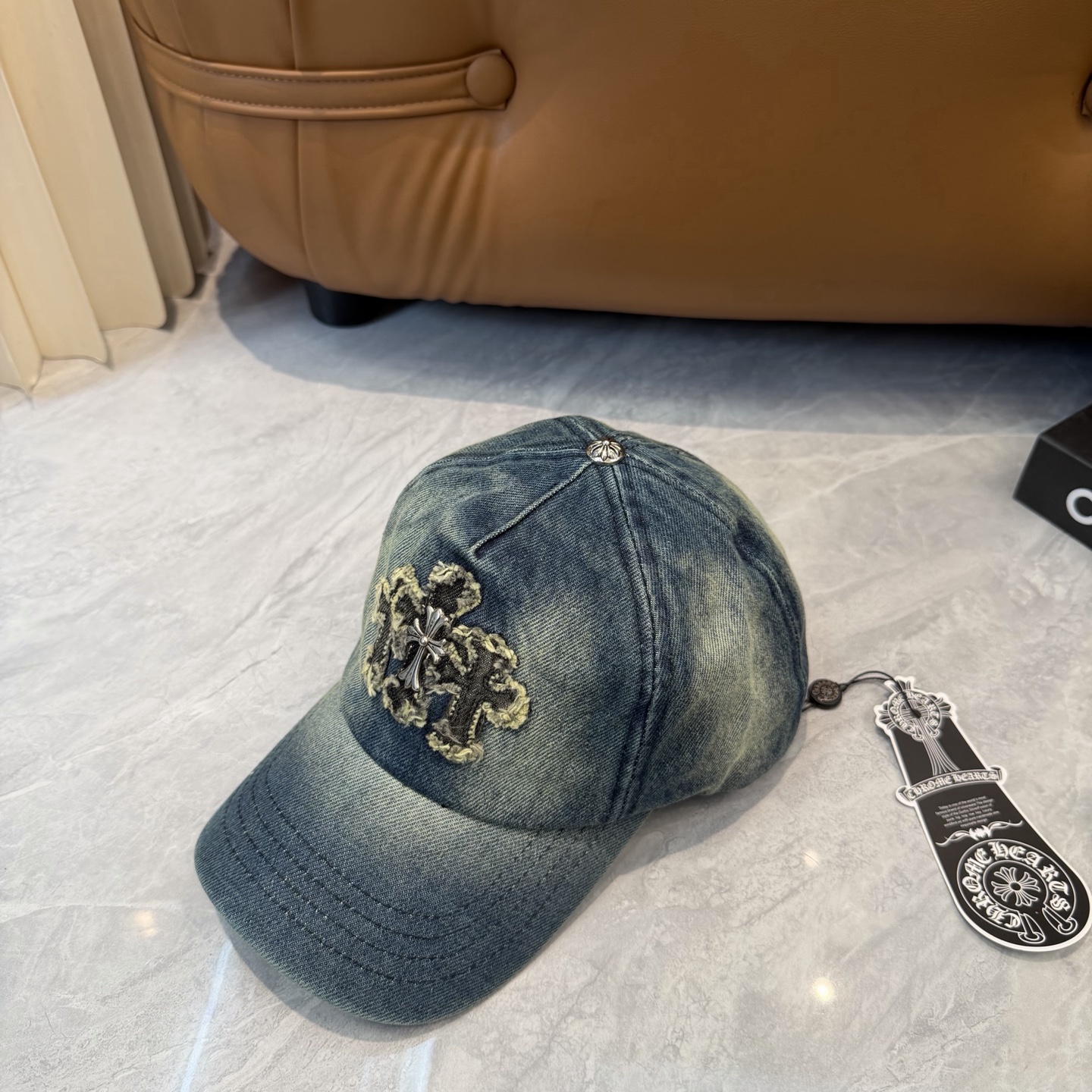 克罗心新款高品质洗水牛仔棒球帽，高端定制版！网红时尚博主同款！墙裂推荐！质量巨好！头围57cm