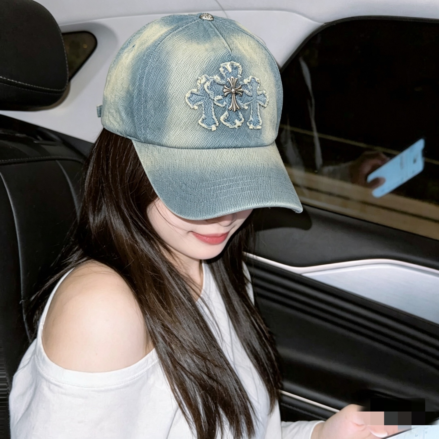 克罗心新款高品质洗水牛仔棒球帽，高端定制版！网红时尚博主同款！墙裂推荐！质量巨好！头围57cm