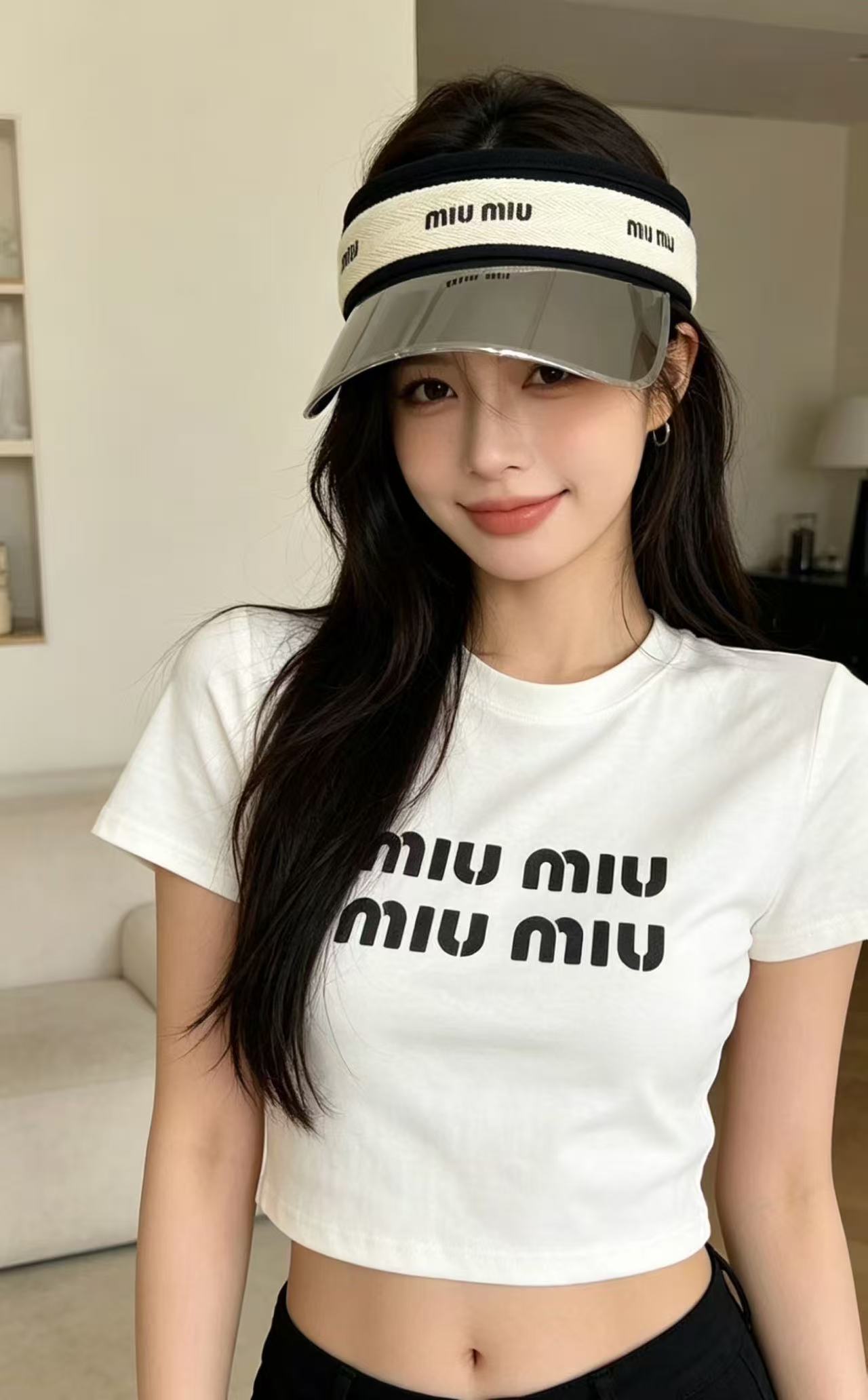 miu miu定制空顶帽🎱时尚与实用完美融合🪄全棉面料 防蓝光PV镜片✌️帽围可自由调节大小🎊适合每一个