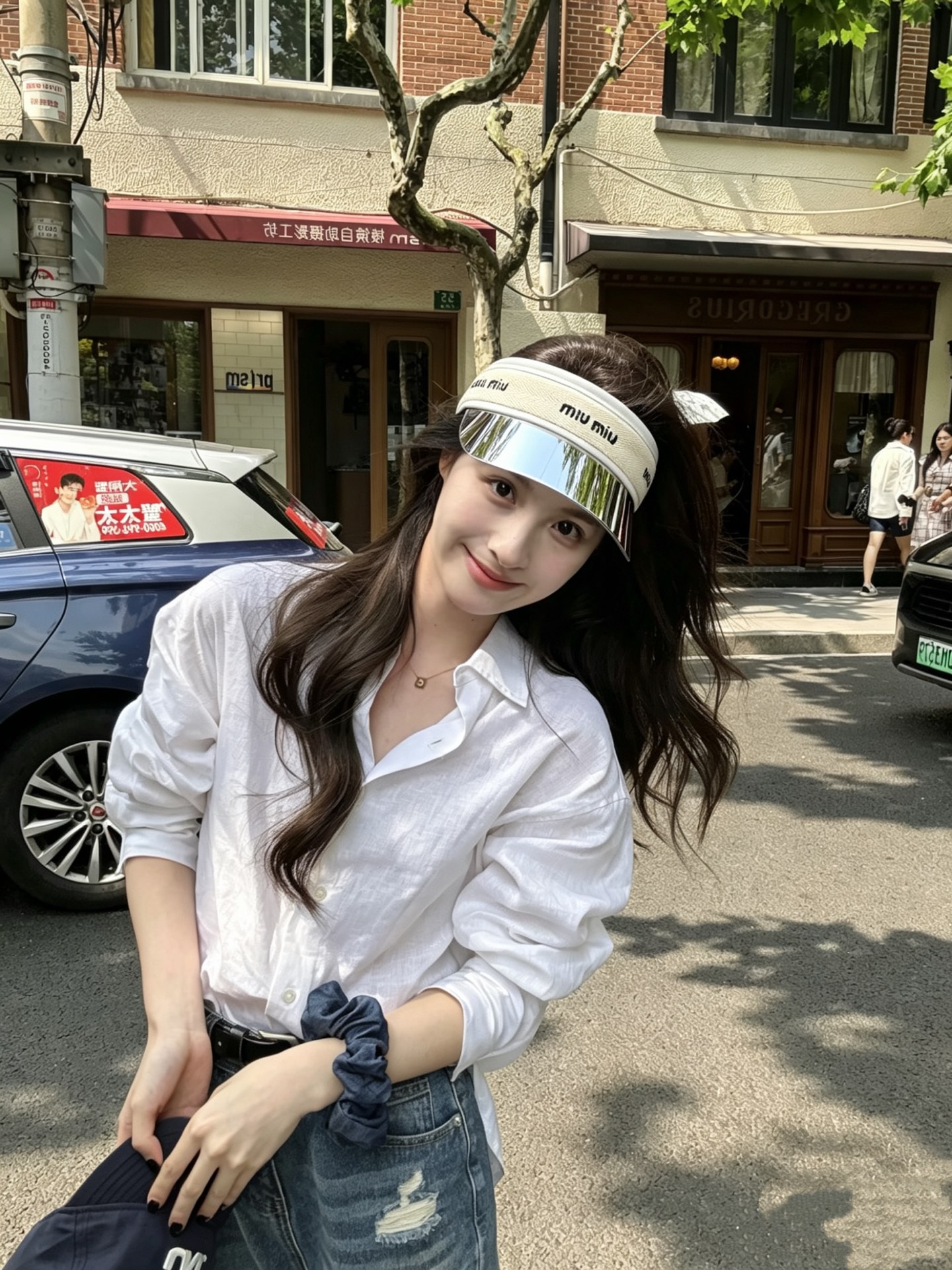 miu miu定制空顶帽🎱时尚与实用完美融合🪄全棉面料 防蓝光PV镜片✌️帽围可自由调节大小🎊适合每一个