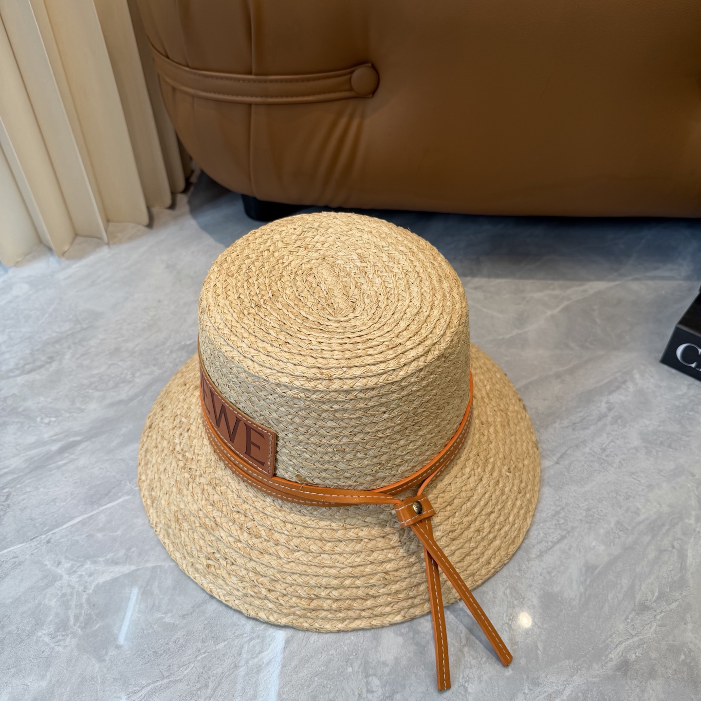 Loewe 春夏日休闲草帽 度假logo 进口 拉菲编织草帽子
