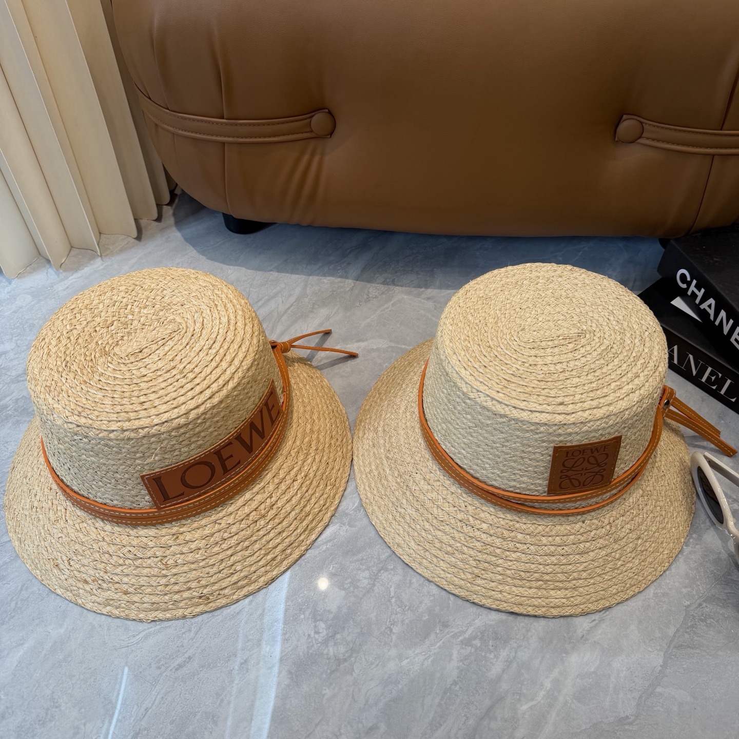 Loewe 春夏日休闲草帽 度假logo 进口 拉菲编织草帽子