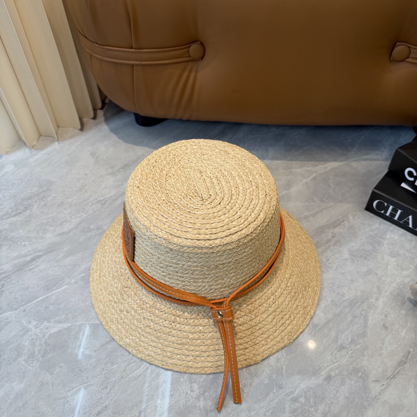 Loewe 春夏日休闲草帽 度假logo 进口 拉菲编织草帽子