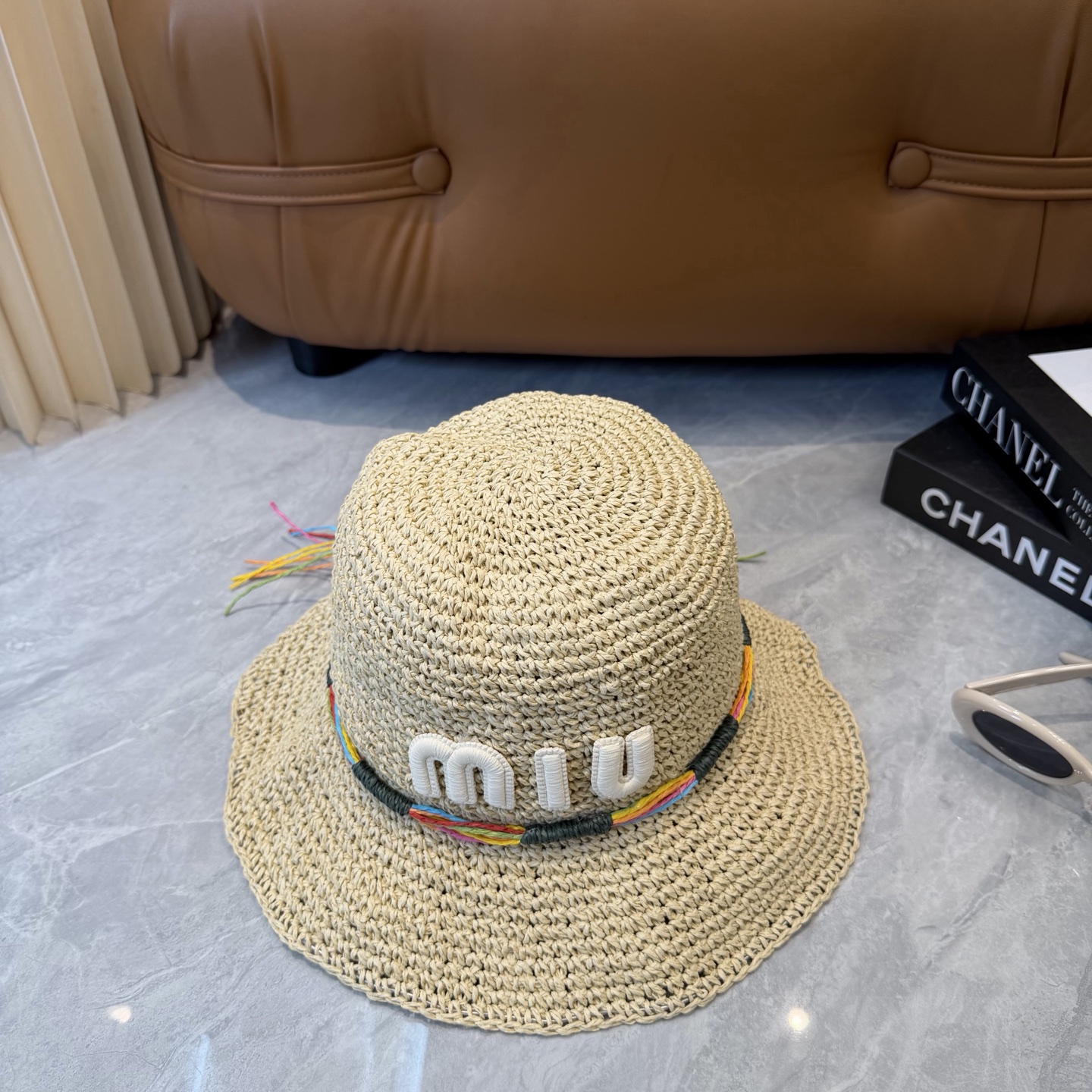 Miu Miu 缪缪miumiu新款织带草帽，高级定制，名媛风，细节待上，夏季防晒防紫外线，出行 ，百搭