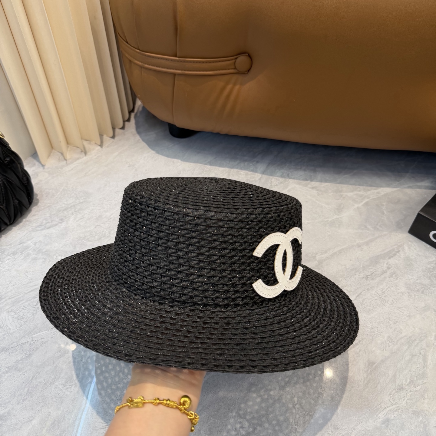 【CHANEL香奈儿】2026新款平顶草帽  夏天海边首选～新款材质编织而成～质感满分💯