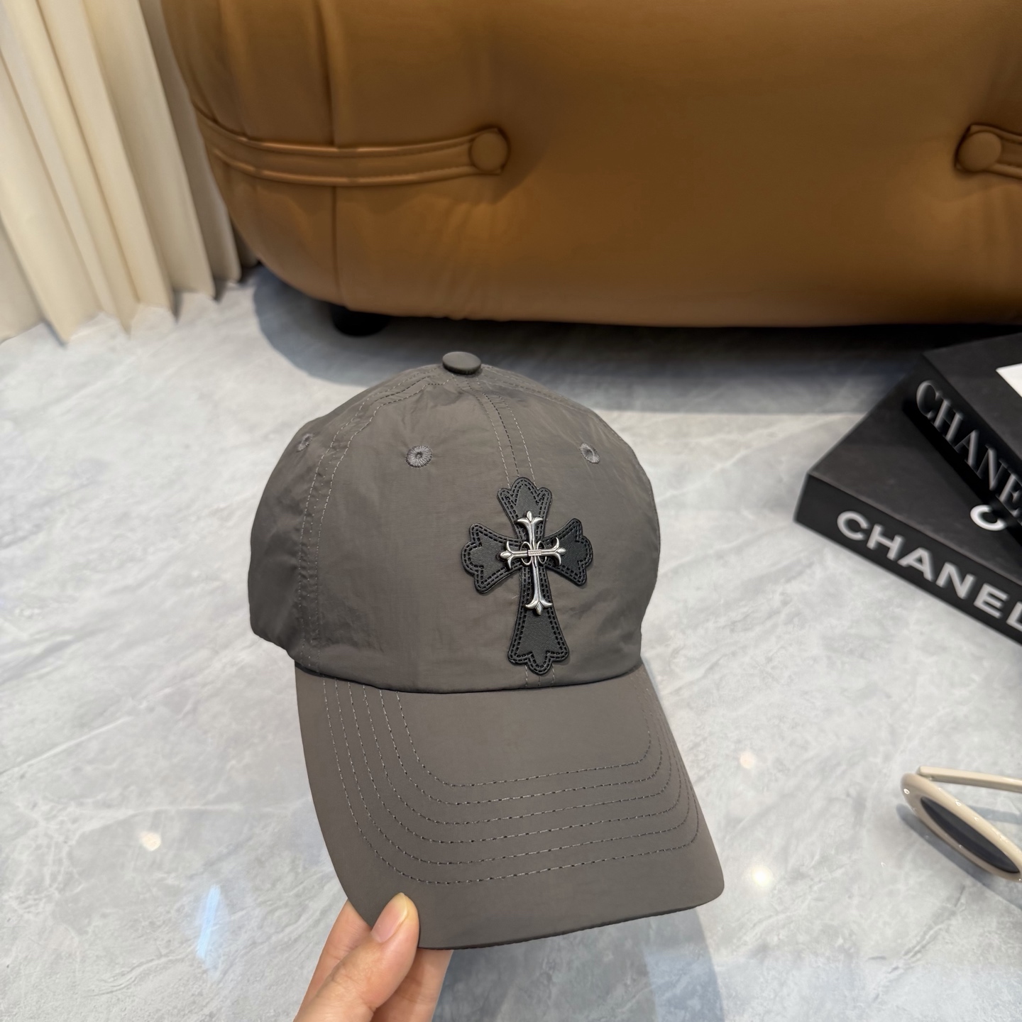 克罗心 🆕🆕新款速干棒球帽，个性时尚经典十字架标志，休闲带点酷酷的感觉，中性款男女同款！超好搭！头围:5