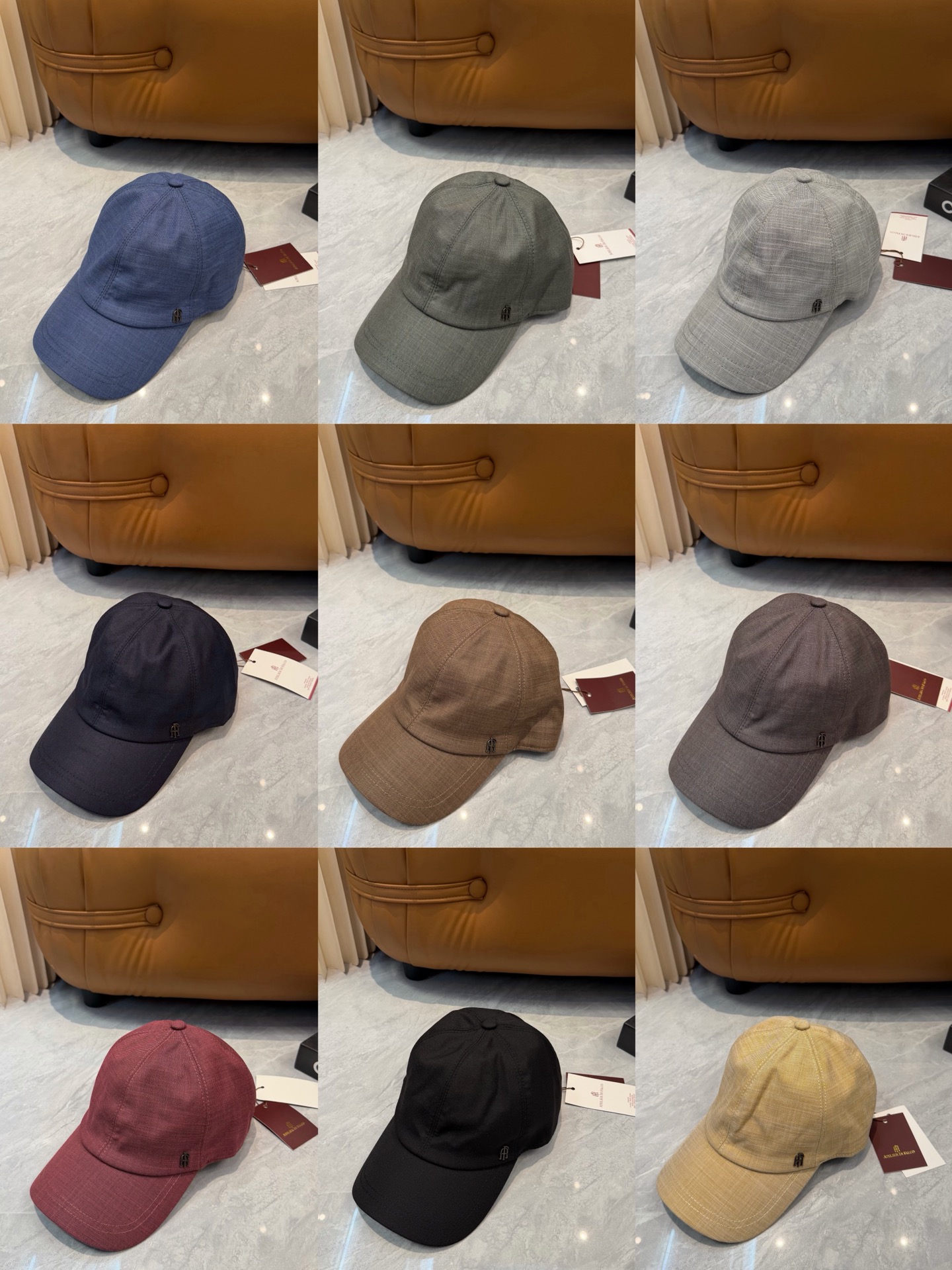 ATELIER DIFALCO亚麻棒球帽🧢爆。的亚麻老钱风棒球帽到啦！方脸圆脸，男女都可以完美驾驭！修饰