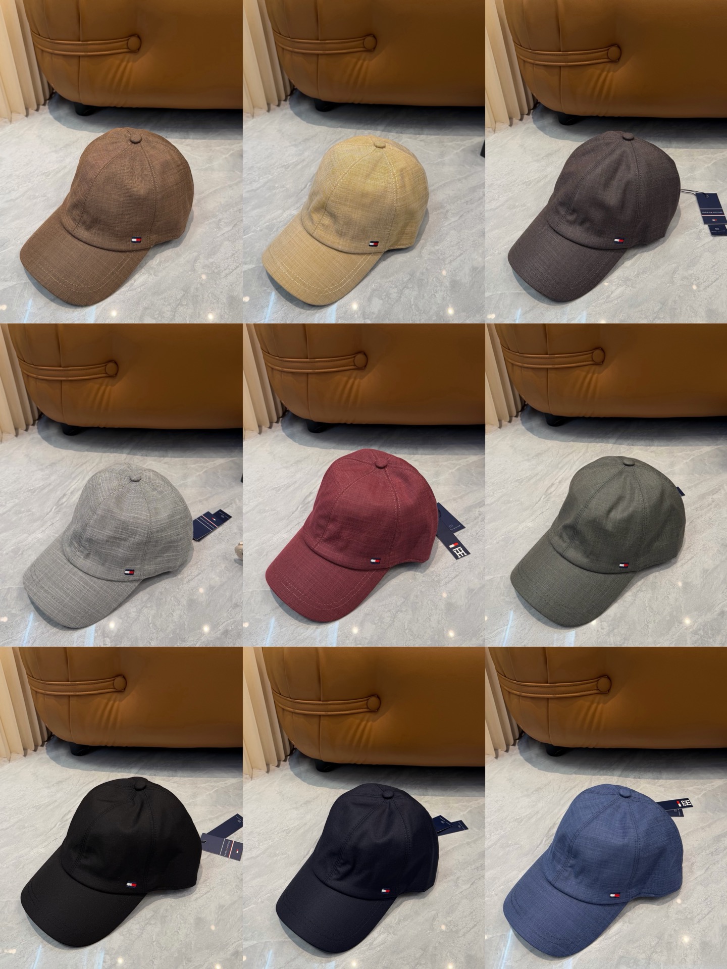 汤米TOMMY亚麻棒球帽🧢爆。的亚麻老钱风棒球帽到啦！方脸圆脸，男女都可以完美驾驭！修饰脸型、显脸小绝绝
