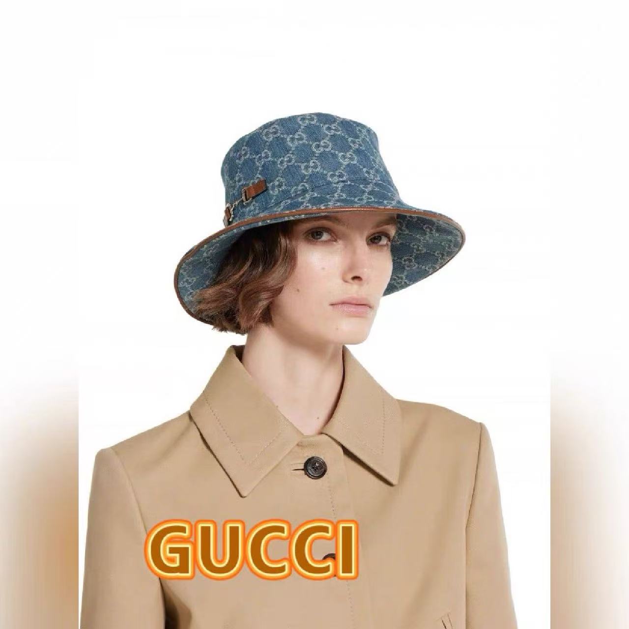 Gucci古奇新款 牛仔蓝布渔夫帽👒顶级代购级别🔝实拍📸我们做的内衬完全对版💯正规大厂货👍🏻品质保证🤝原