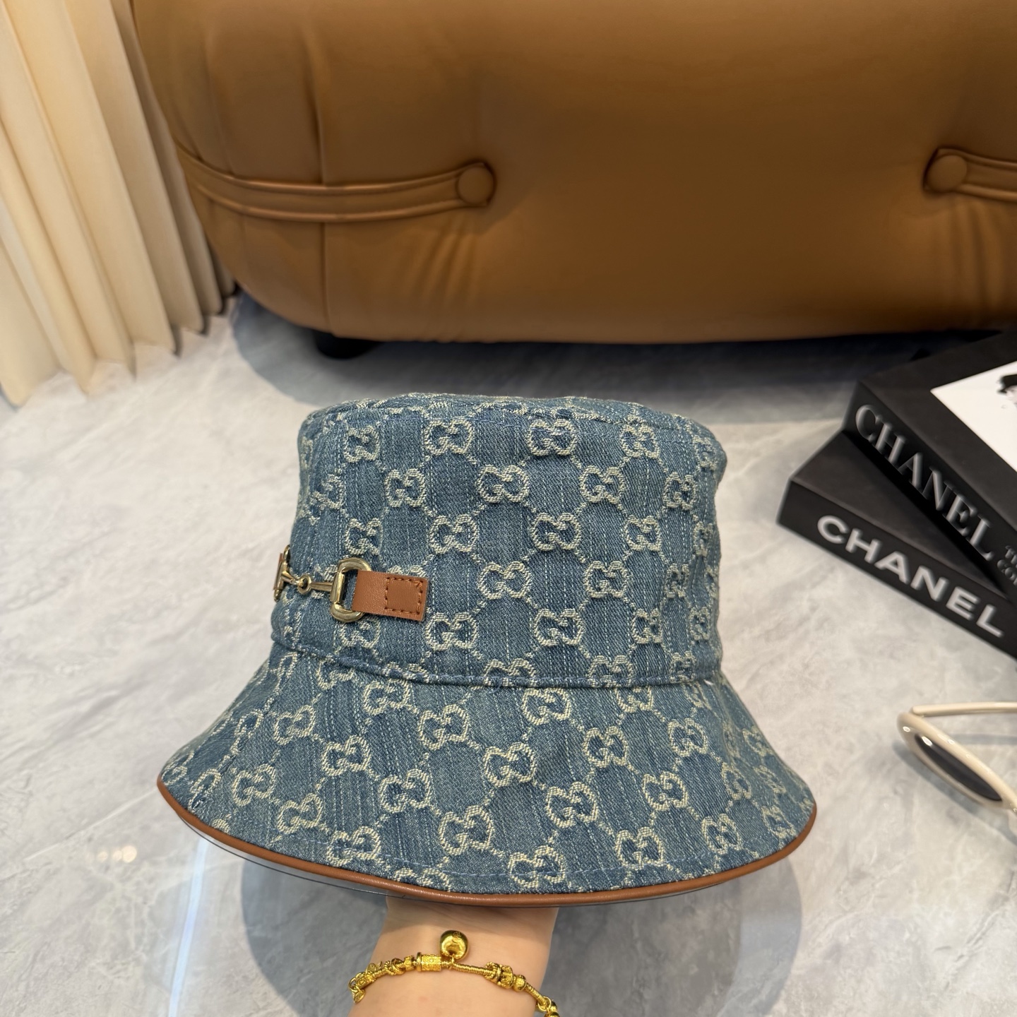 Gucci古奇新款 牛仔蓝布渔夫帽👒顶级代购级别🔝实拍📸我们做的内衬完全对版💯正规大厂货👍🏻品质保证🤝原