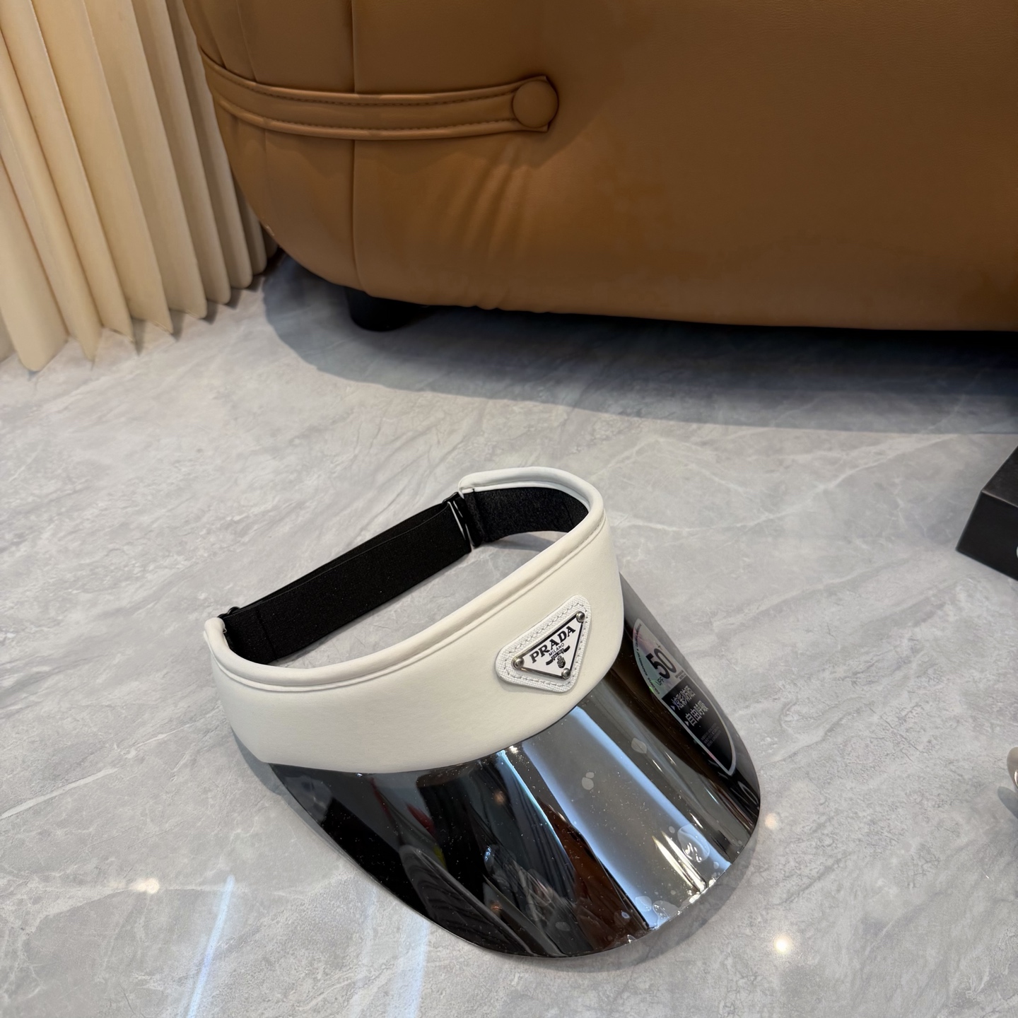 普拉达 PRADA 雷射镜片防紫外线空顶帽🎱时尚与实用完美融合🪄全棉面料 防蓝光PV镜片✌️帽围可自由调
