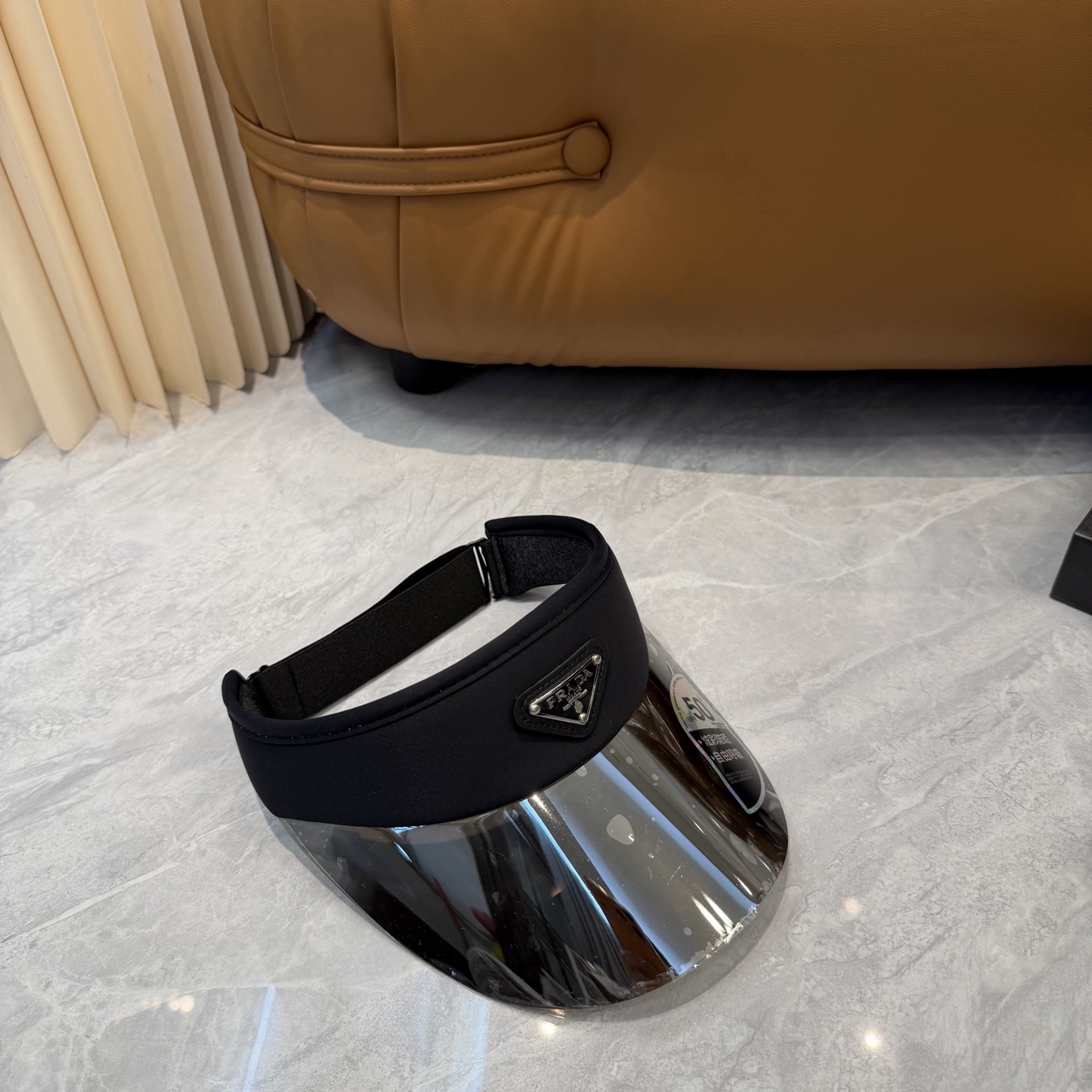 普拉达 PRADA 雷射镜片防紫外线空顶帽🎱时尚与实用完美融合🪄全棉面料 防蓝光PV镜片✌️帽围可自由调