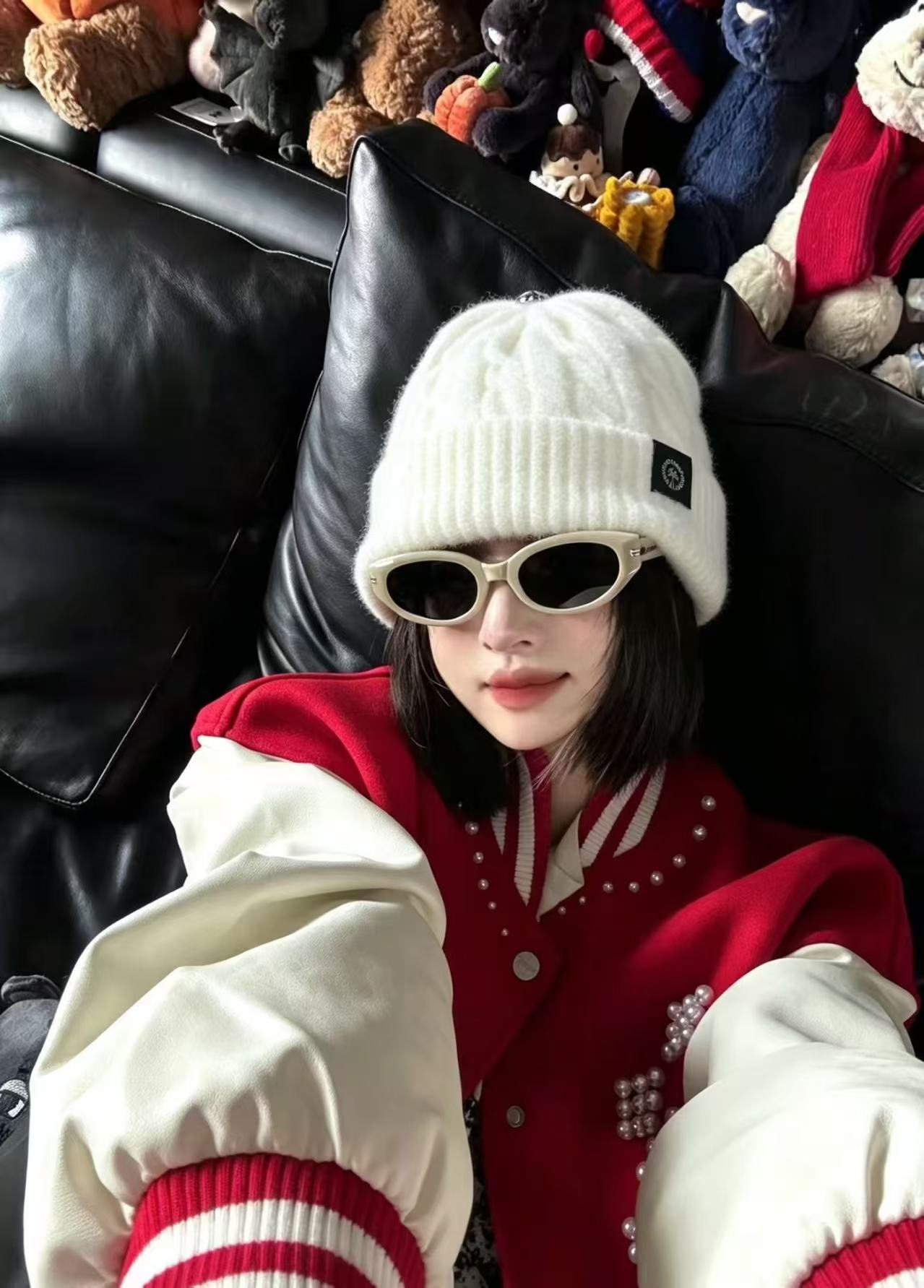 🤍克罗心Chrome hearts秋冬新款十字架针织帽🧶 秋冬必备帽子之一~真的 谁戴谁好看~，入秋搭配黑白灰色系也是绝
