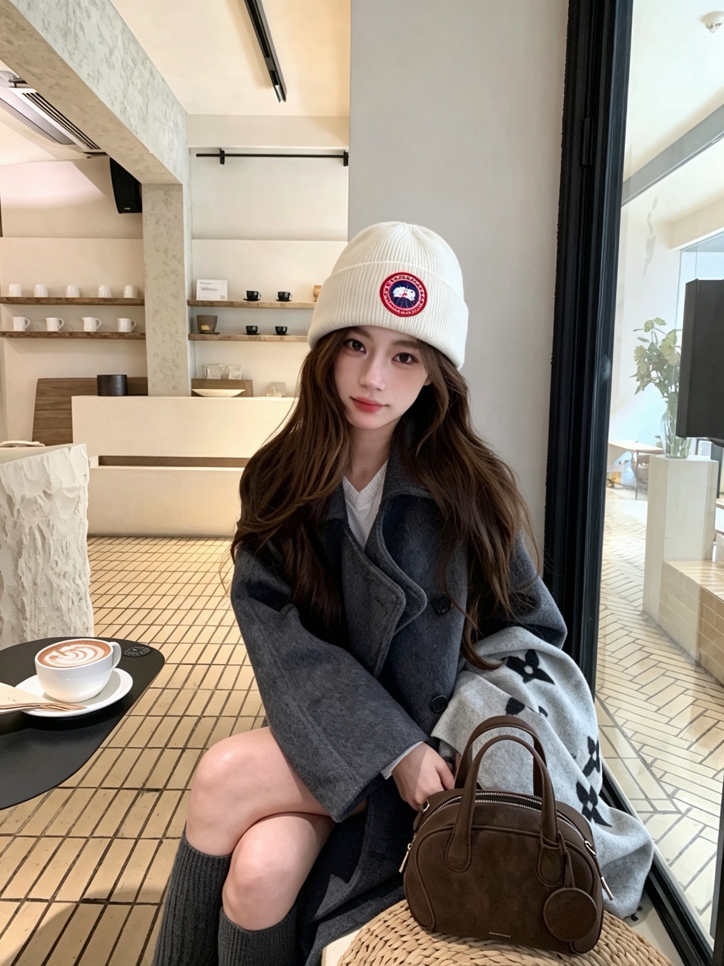Canada Goose(加拿大鹅 经典徽章款针织冷帽,竖纹针织肌理柔软透气,锁温保暖不易起球;精致圆形刺绣徽章增添辨识 Canada Goose(加拿大鹅 经典徽章款针织冷帽,竖纹针织肌理柔软透气,锁温保暖不易起球;精致圆形刺绣徽章增添辨识