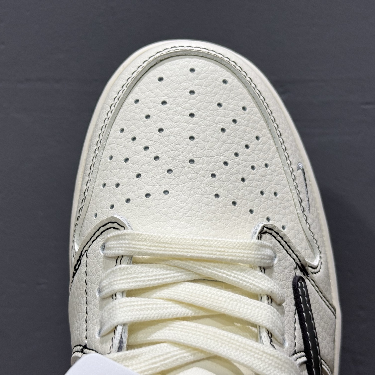 Travis Scott x Fragment Design x Air Jordan 1 Low SP AJ1 乔1 北面联名 米灰紫勾 低帮文化休闲板鞋 XS6089-501