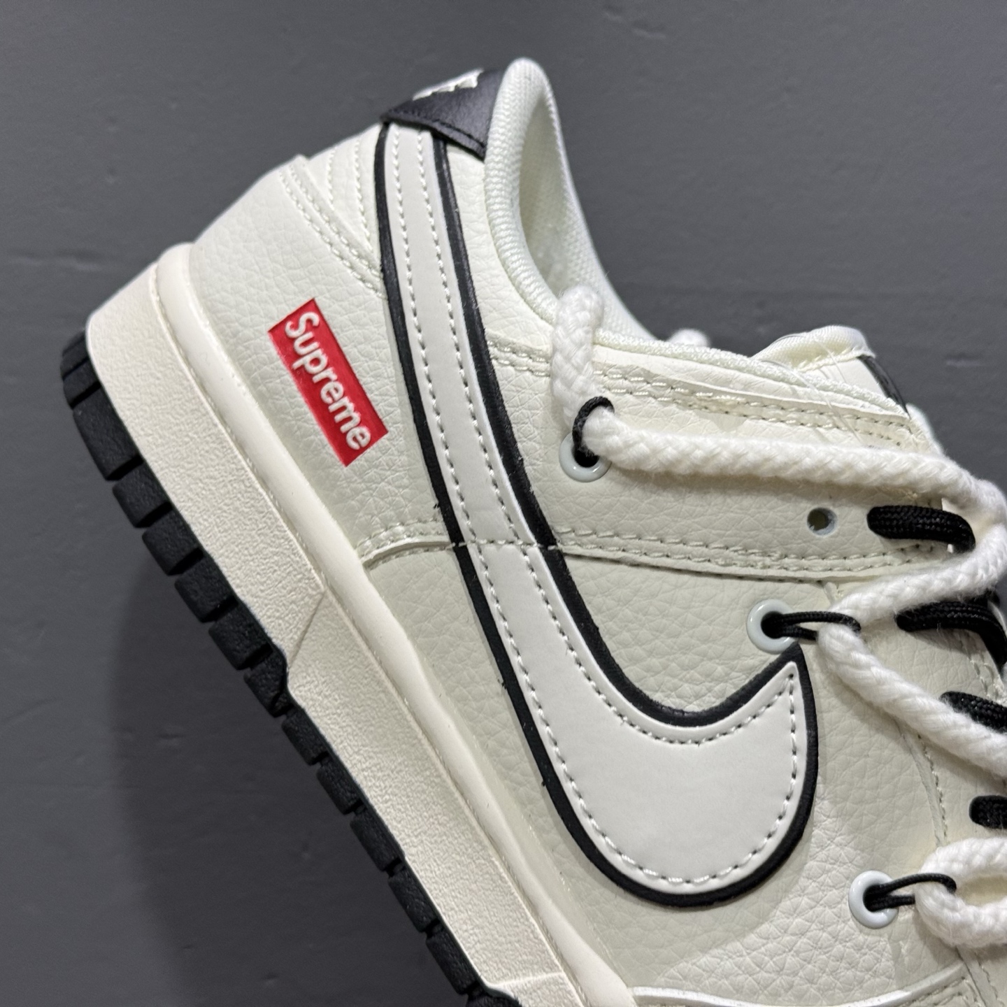 NK Dunk Low Retro ”DIY高端定制” Sup灰白藏青解构绑带 低帮休闲运动板鞋 YX5066-235