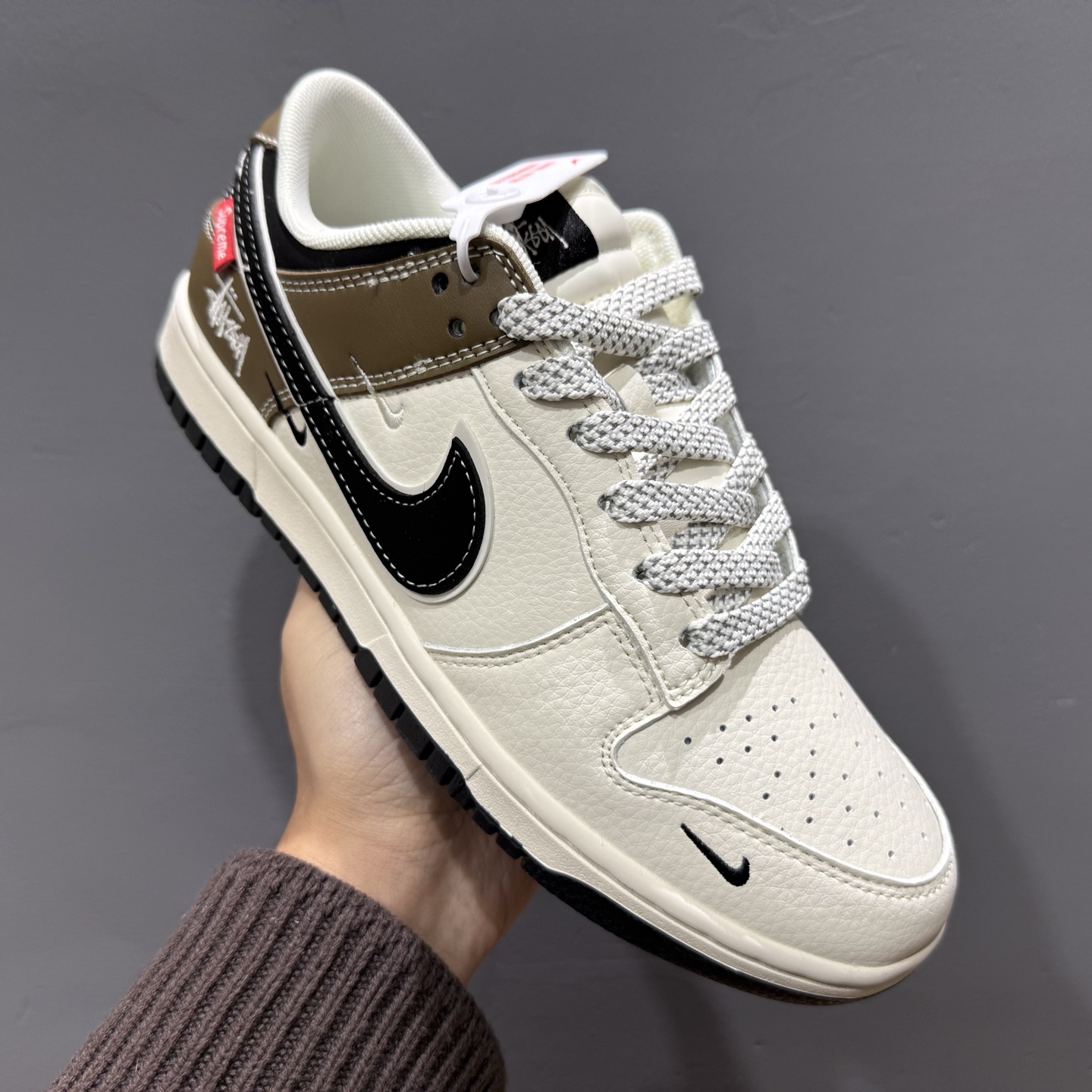 Supreme x Nike Dunk Low 米棕双小勾 XS6089-502
