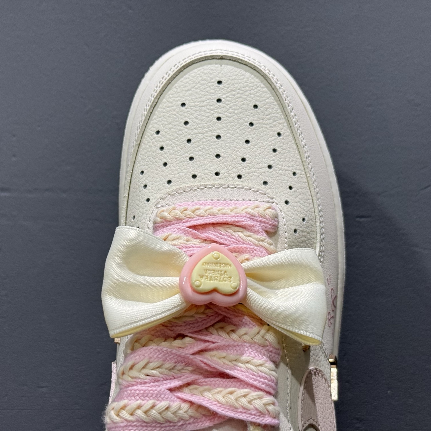 Nike Air Force 1 Low 07 蝴蝶结 少女感 白粉四金铁钩 FC1122-333