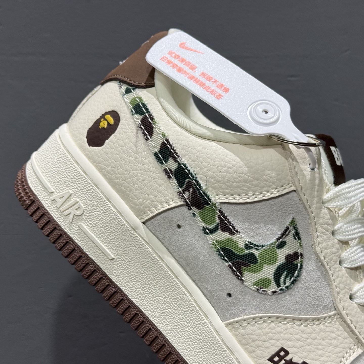 Nk Air Force 1'07 Low Bape联名 迷彩勾米粽 空军一号低帮休闲板鞋 DF0188-030