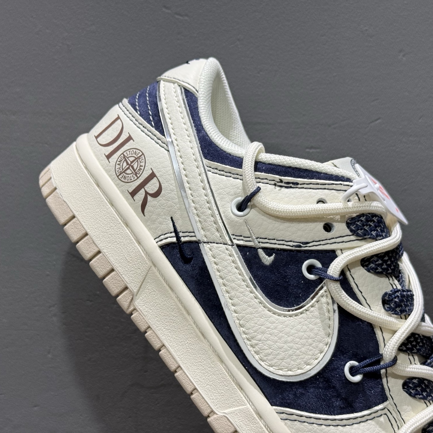 260 # #SB Duck low迪奥联名“绑带-米白蓝灰配色高奢定制款” XS1186-104