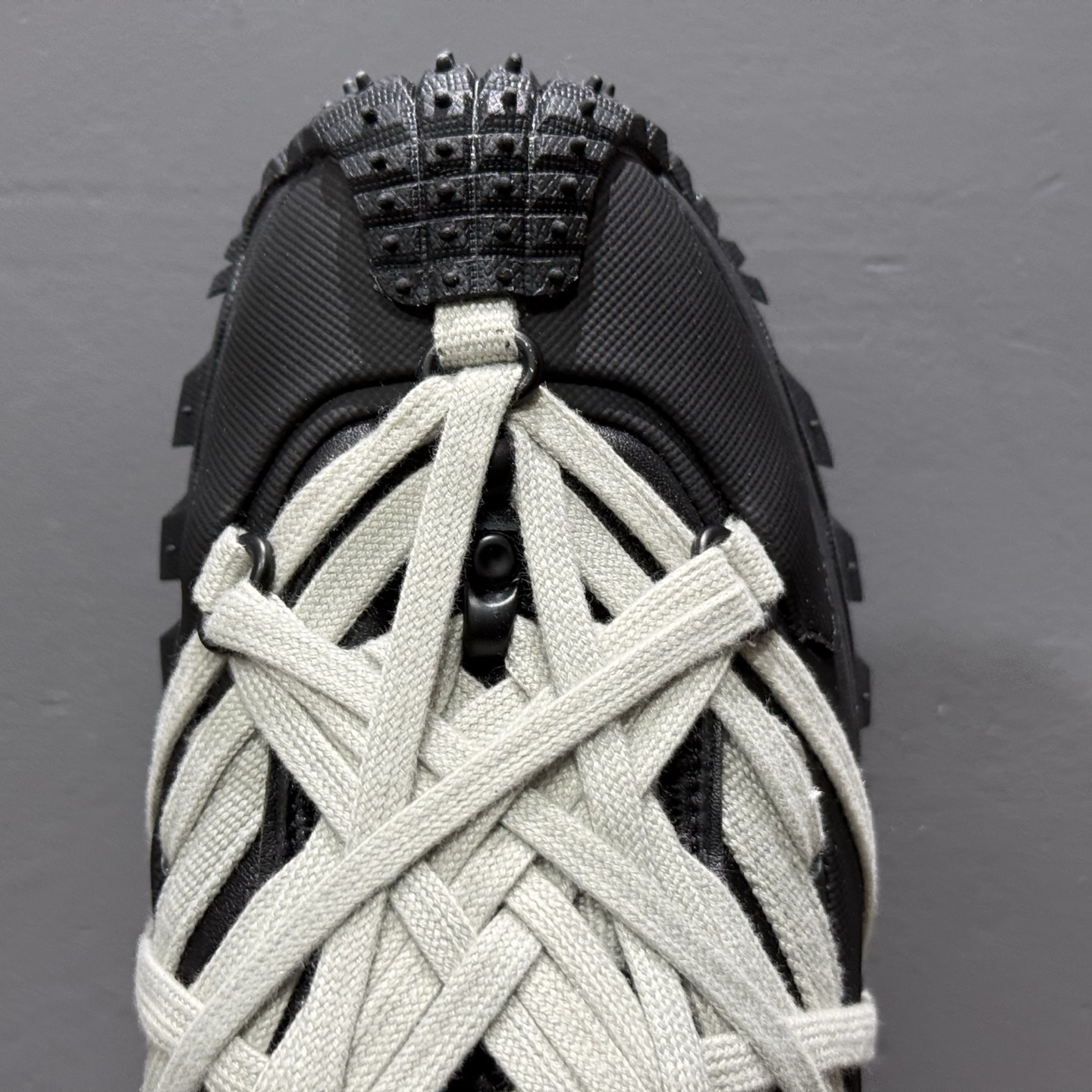 550 RICK OWENS x Moncler盟可睐 Trailgrip 联名款 牛皮 圆头系带 低帮 生活休闲鞋