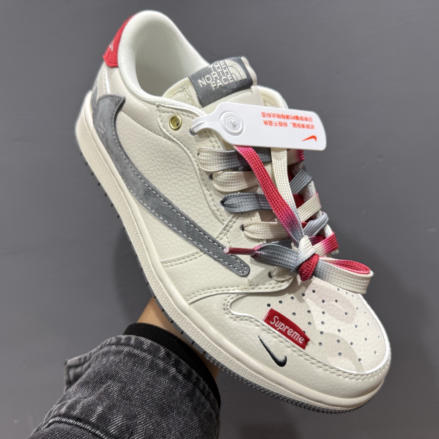 Fragment x Travis Scott x 北面 Air Jordan 1 Low 三方联名倒钩 FC1688-212
