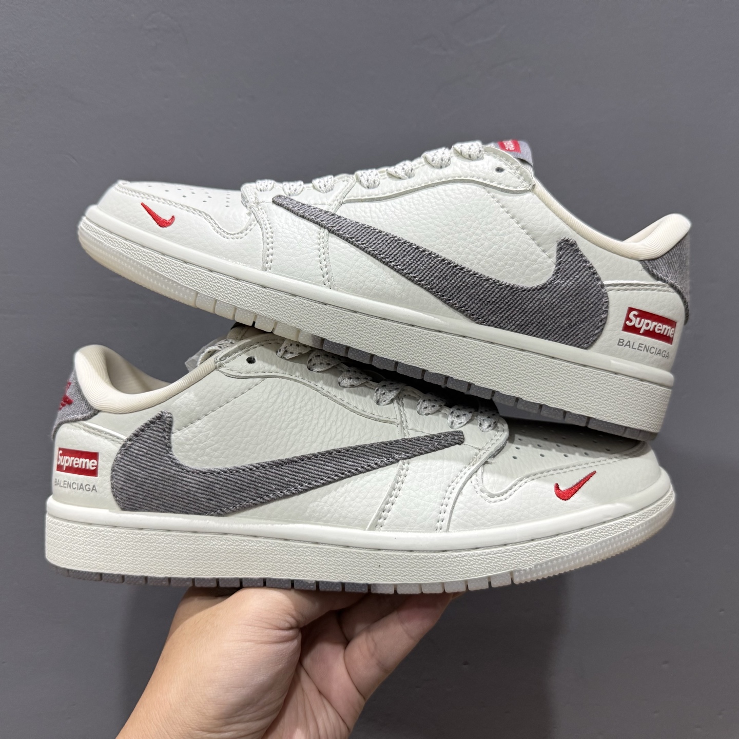 XC版 Fragment x Travis Scott x Supreme Air Jordan 1 Low 三方联名倒钩 JH6088-607