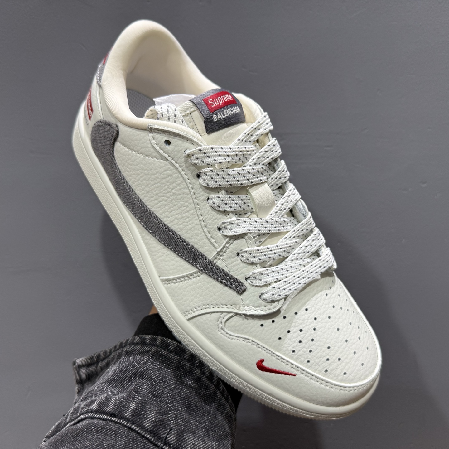 XC版 Fragment x Travis Scott x Supreme Air Jordan 1 Low 三方联名倒钩 JH6088-607