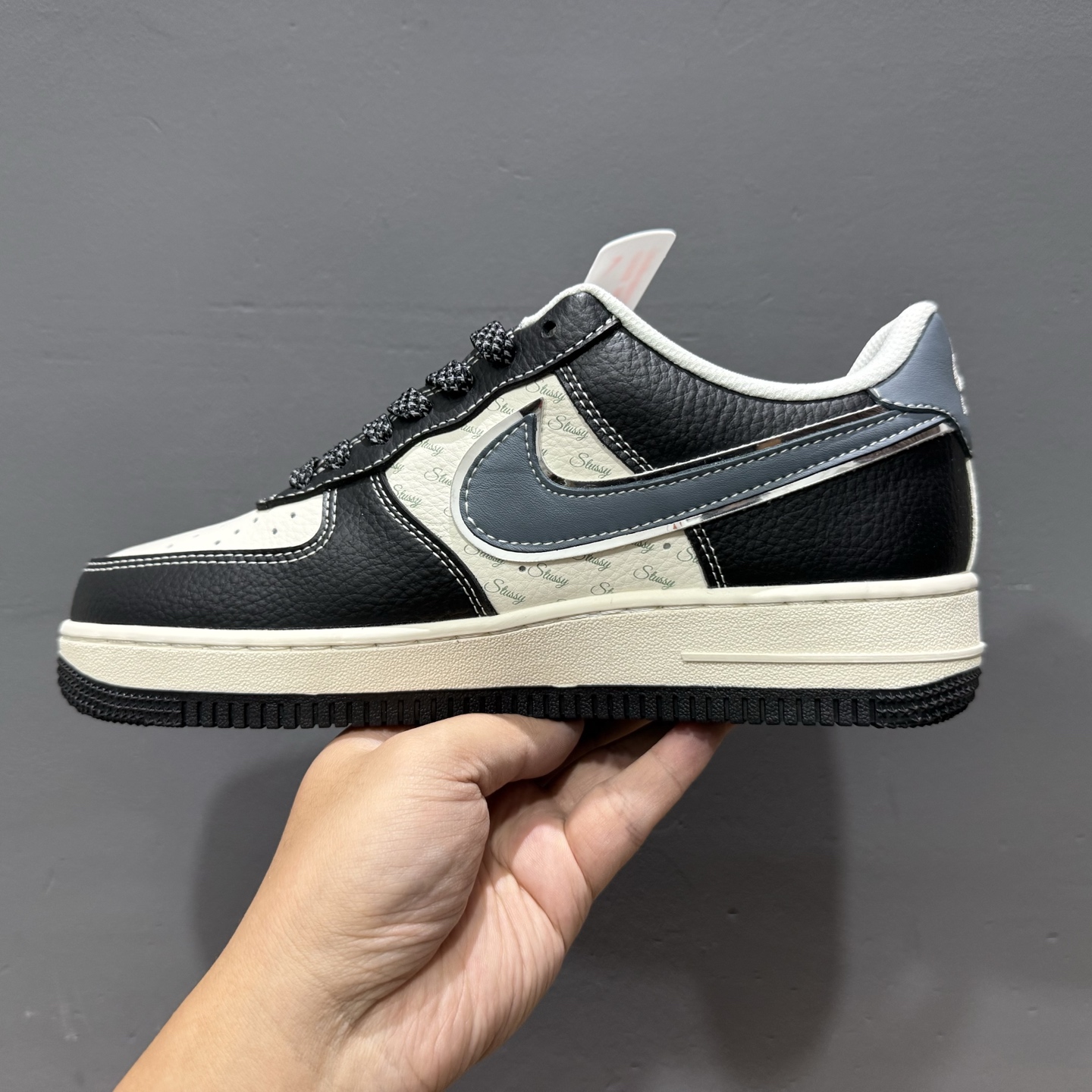 Nk Air Force 1'07 Low 斯图西联名 灰蓝黑荔纹 空军一号低帮休闲板鞋 XZ6188-199