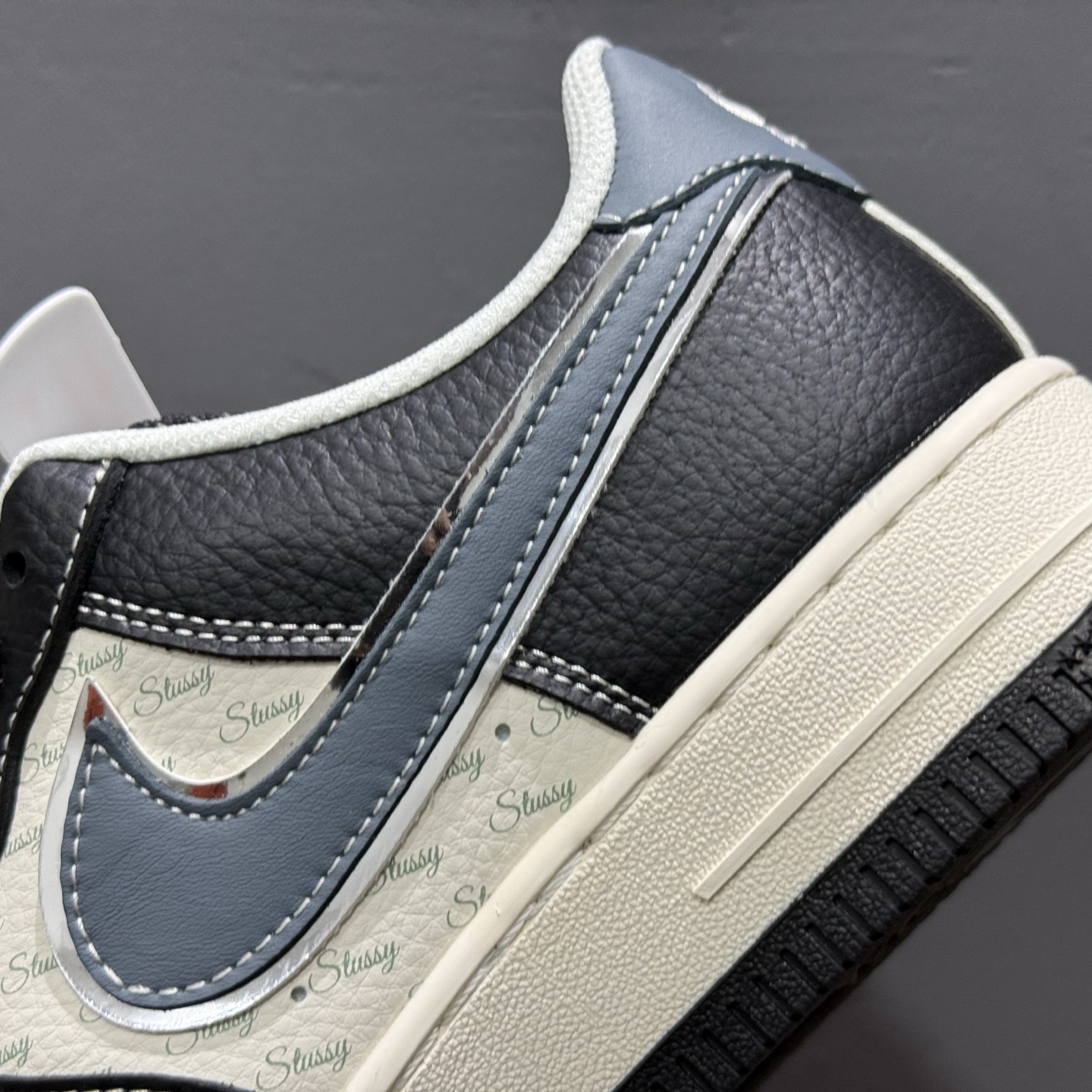 Nk Air Force 1'07 Low 斯图西联名 灰蓝黑荔纹 空军一号低帮休闲板鞋 XZ6188-199
