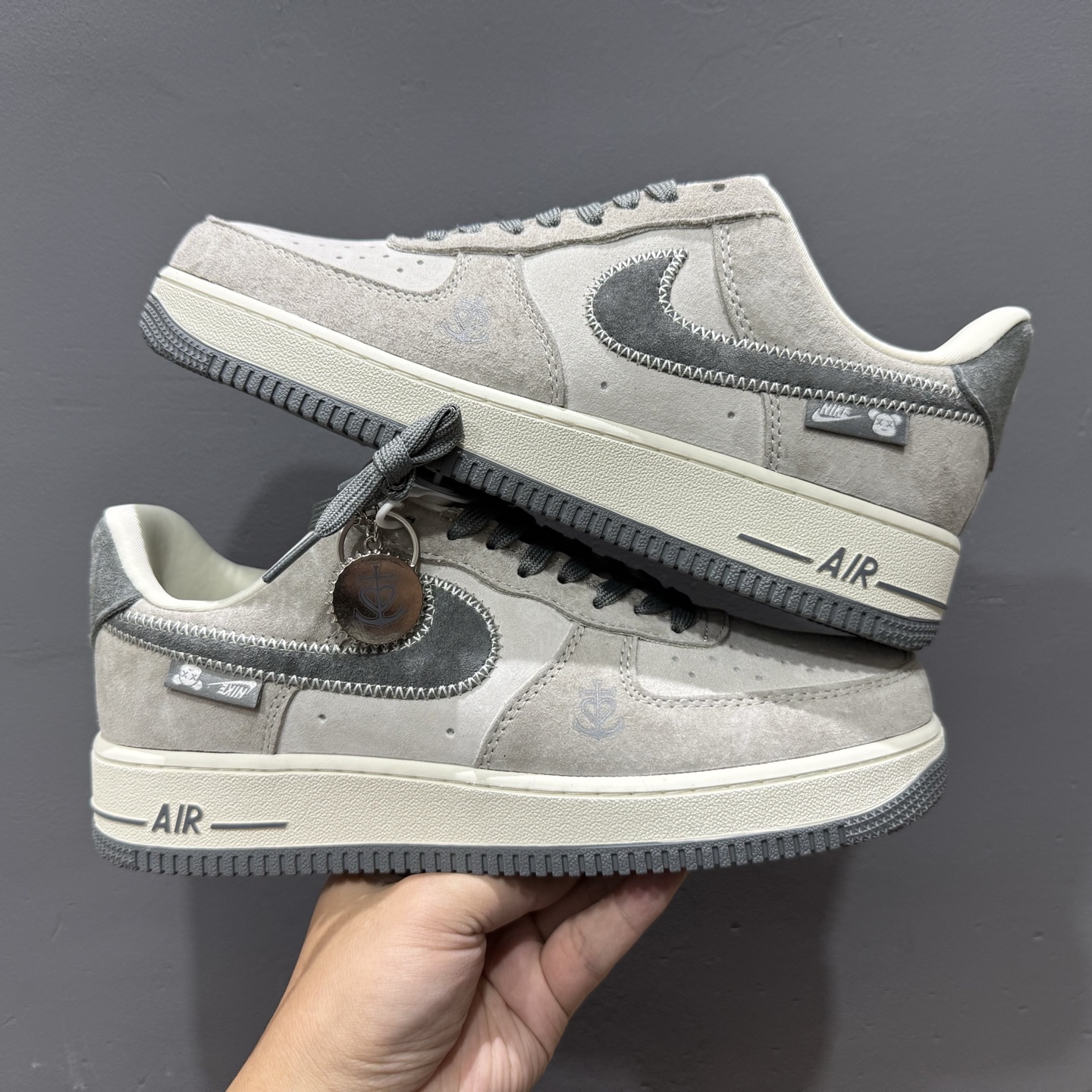 Nk Air Force 1'07 Low 暴力熊联名 灰刺绣勾 空军一号低帮休闲板鞋 KK1988-047