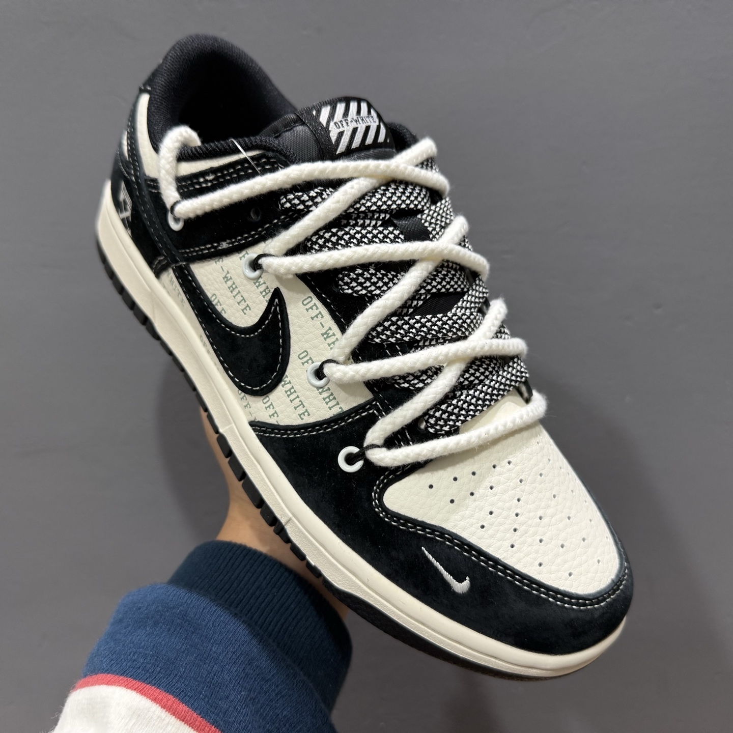 OFF-WHITE x Nike Dunk Low 绑带猪八弹幕黑勾 YX5066-226