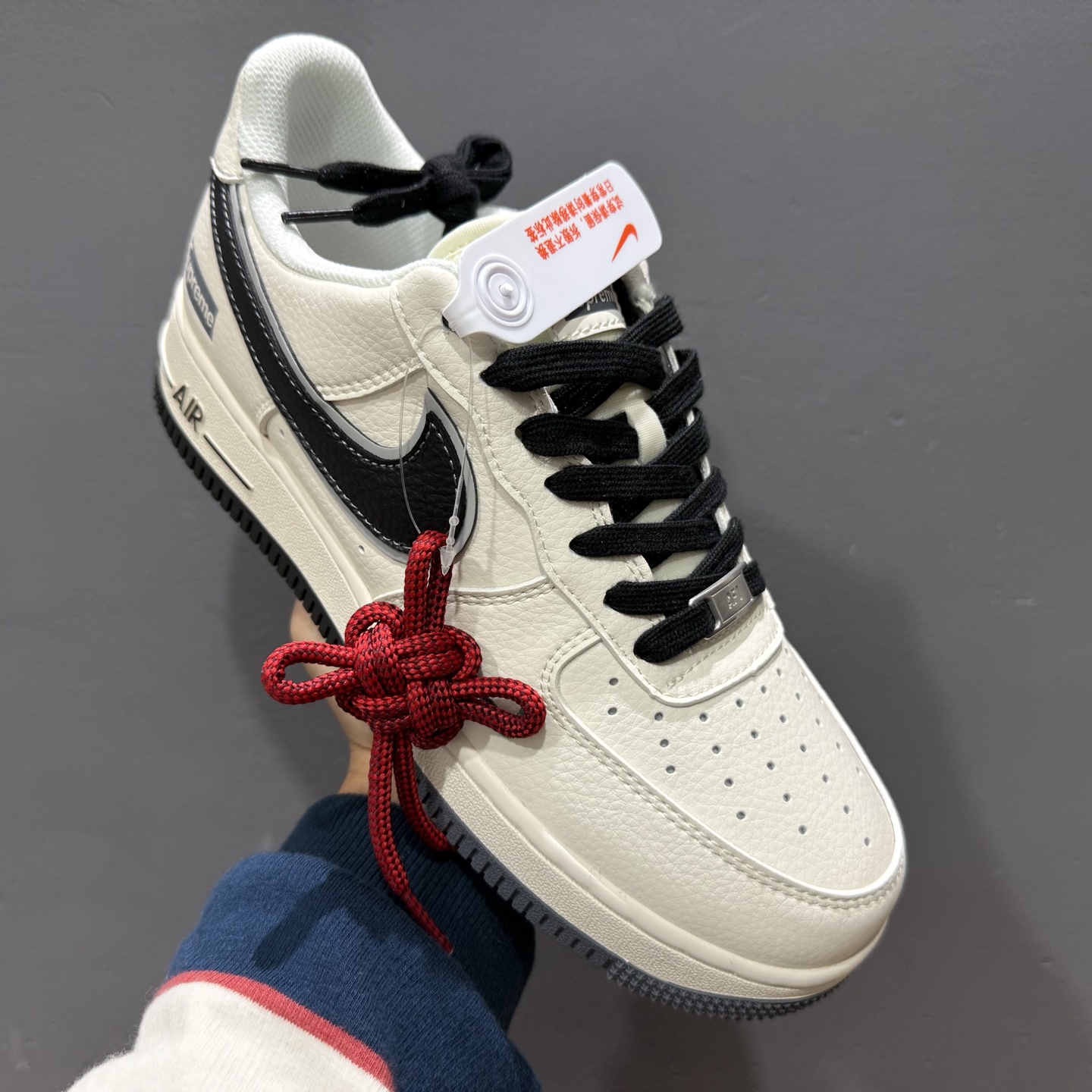 Nk Air Force 1'07 Low Supreme联名 双拼米白 空军一号低帮休闲板鞋 XZ6188-362