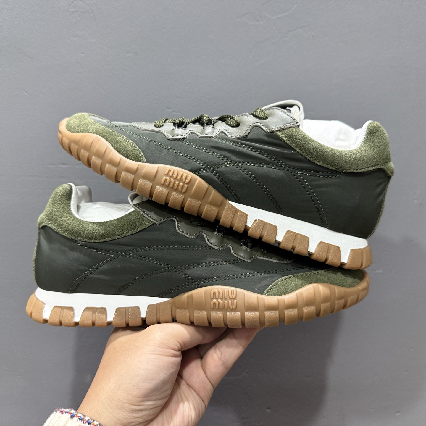Miumiu 25ss Tyre系列春夏新款 饼干鞋 阿甘鞋休闲运动鞋Miumiu最新爆款