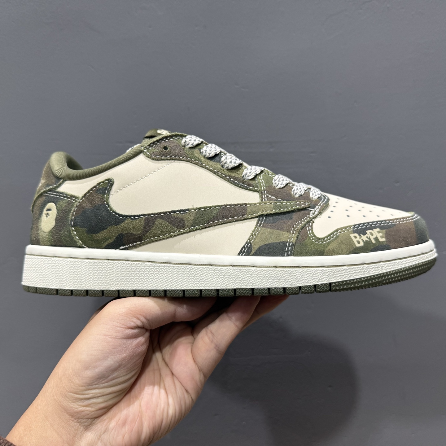 TS x Air Jordan AJ1 Low 倒钩低帮联名定制配色 CH6336-014
