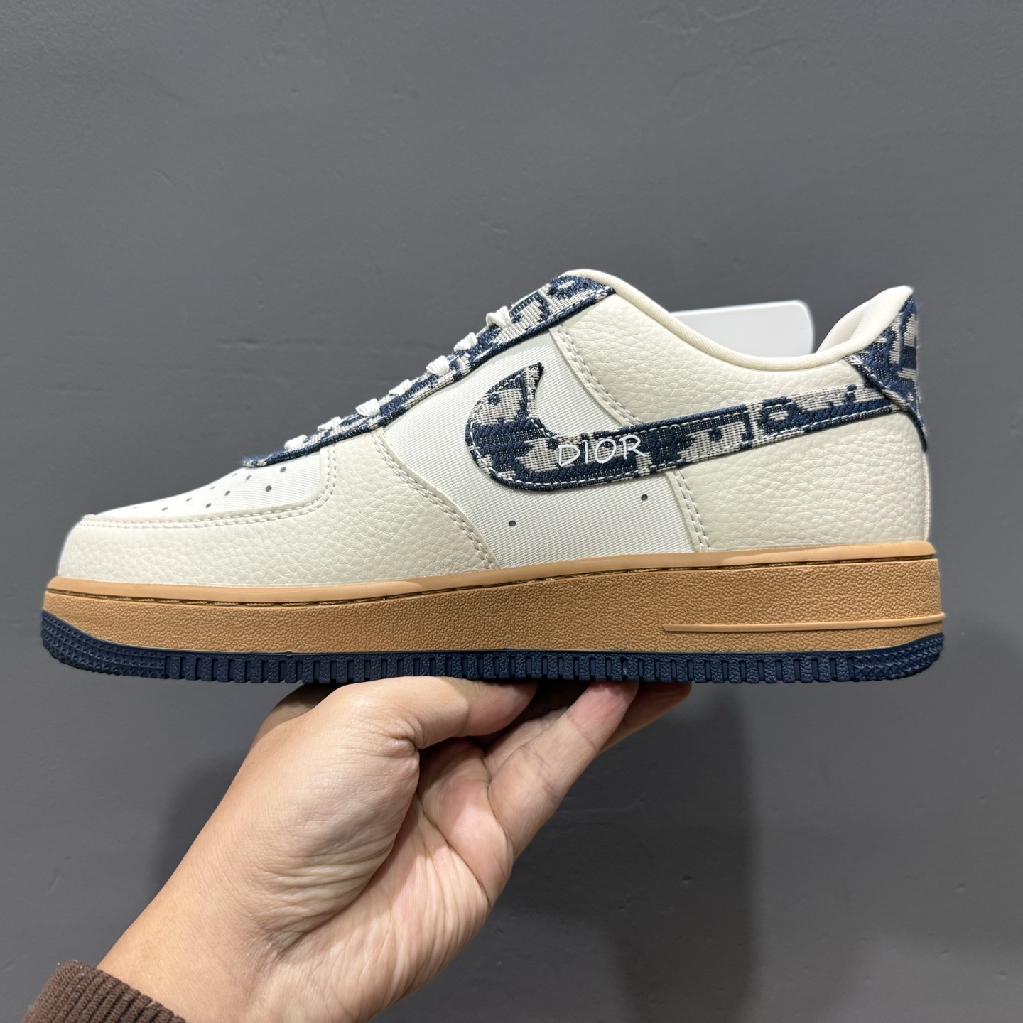 Nk Air Force 1'07 Low 迪奥联名 灰针织 空军一号低帮休闲板鞋 KK1988-052