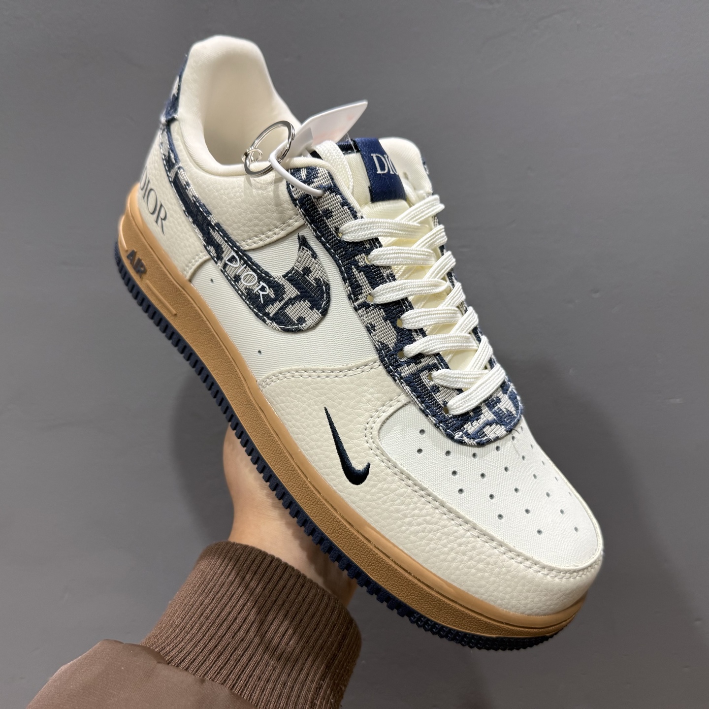 Nk Air Force 1'07 Low 迪奥联名 灰针织 空军一号低帮休闲板鞋 KK1988-052