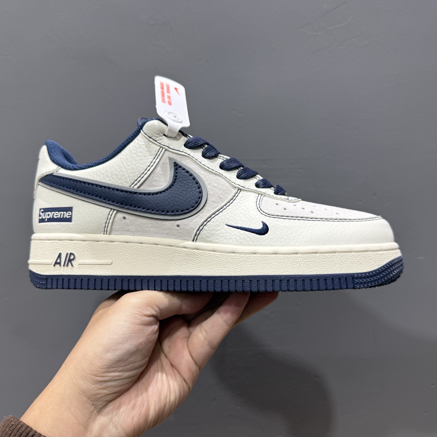 Nk Air Force 1’07 Low Supreme联名 深蓝线条 空军一号低帮休闲板鞋 XZ6188-019