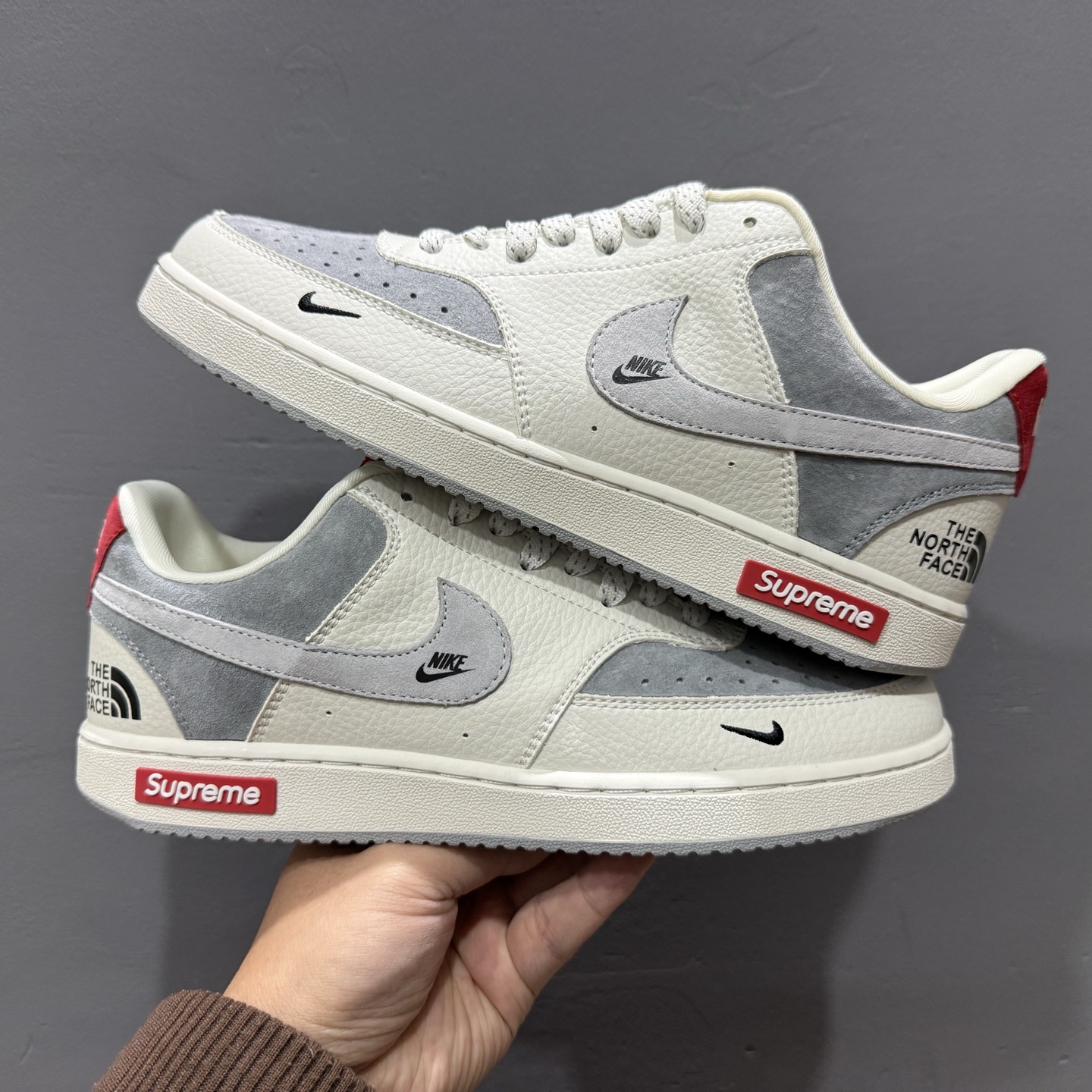 Nike Court Vision Low 北面联名 休闲运动板鞋 低帮百搭透气休闲运动板鞋 FD5188-123