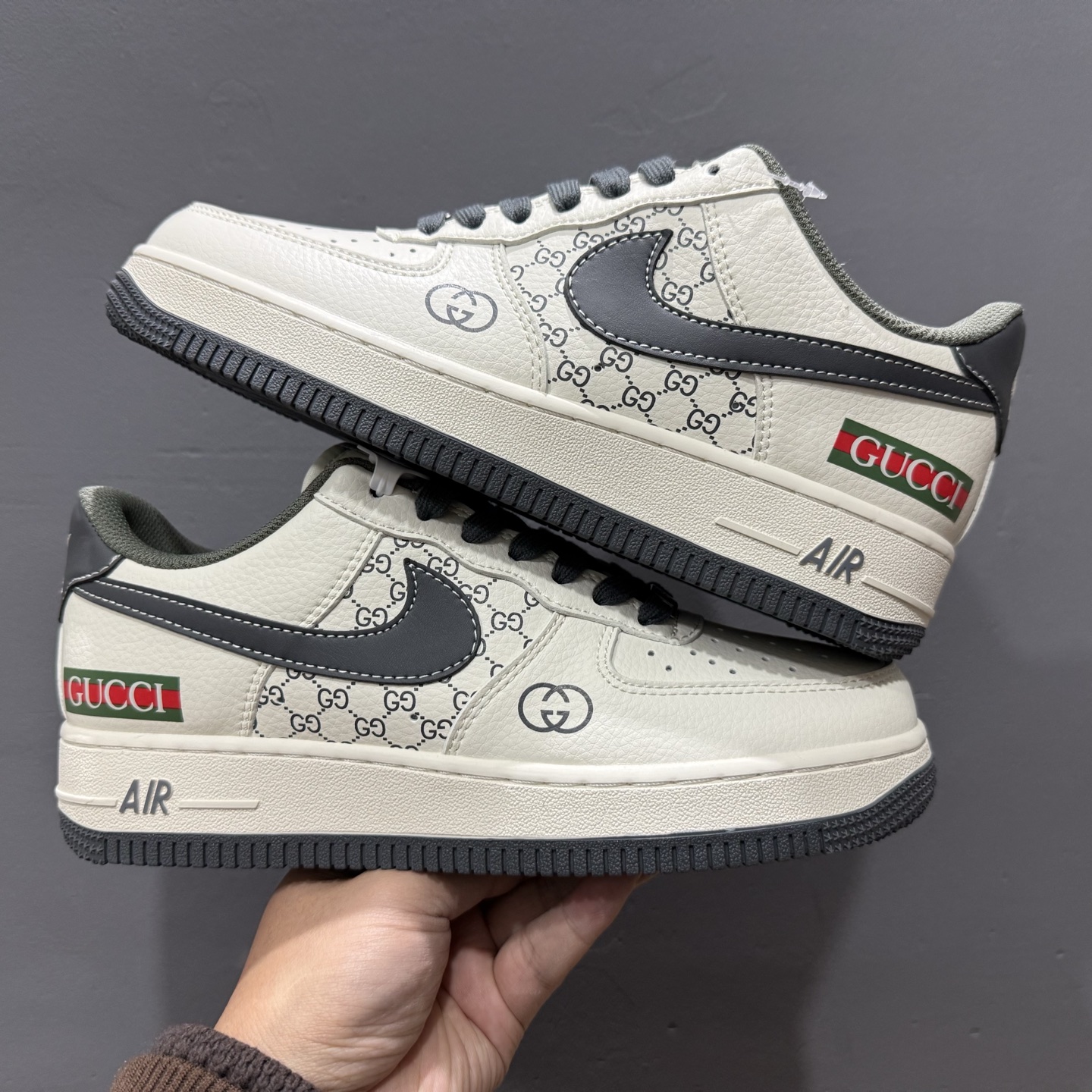 Nk Air Force 1'07 Low 古驰联名 米灰花纹 空军一号低帮休闲板鞋 XZ6188-723