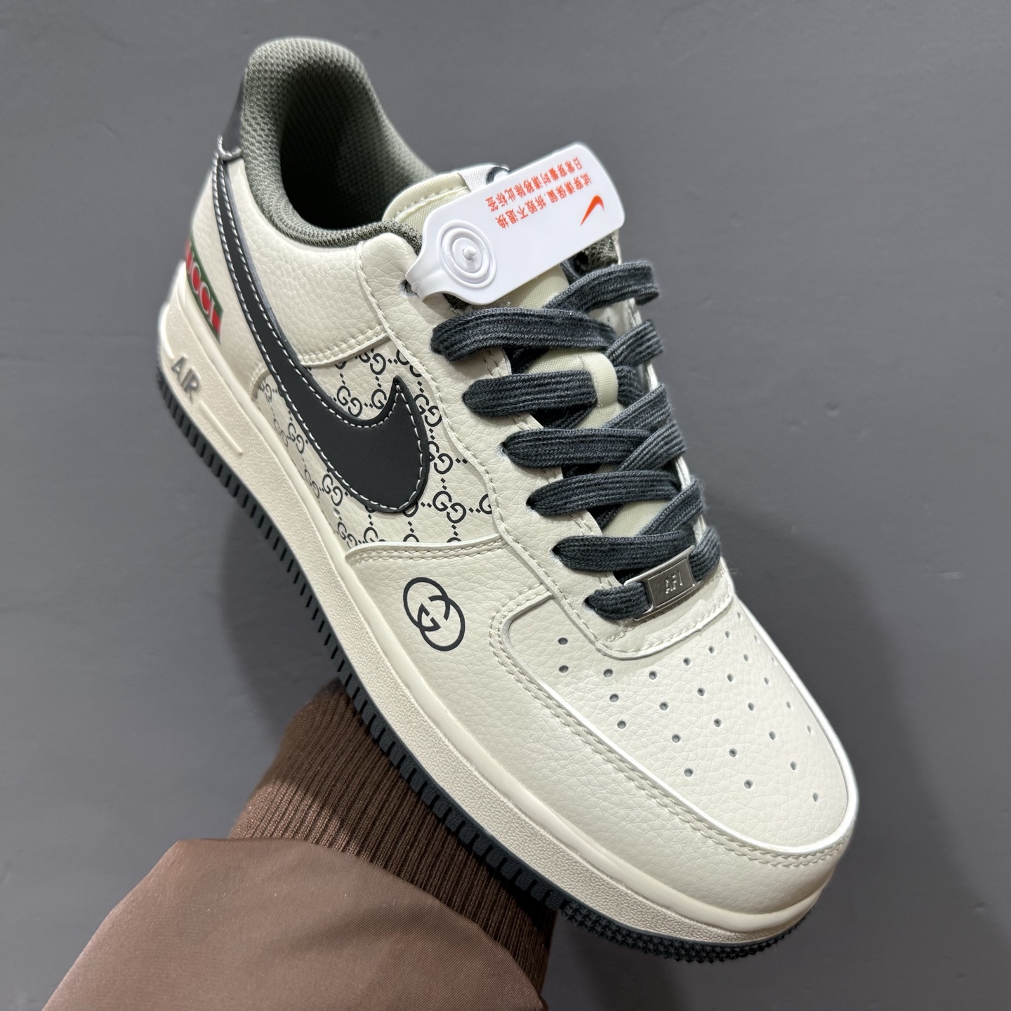 Nk Air Force 1'07 Low 古驰联名 米灰花纹 空军一号低帮休闲板鞋 XZ6188-723
