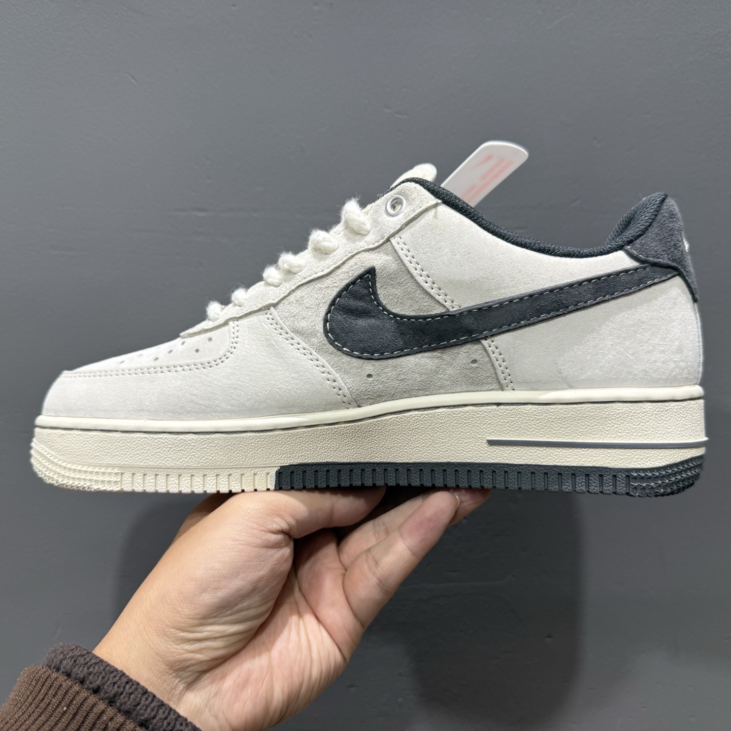 Nk Air Force 1'07 Low 冠军联名 双拼灰勾三小勾 空军一号低帮休闲板鞋 SJ6698-022