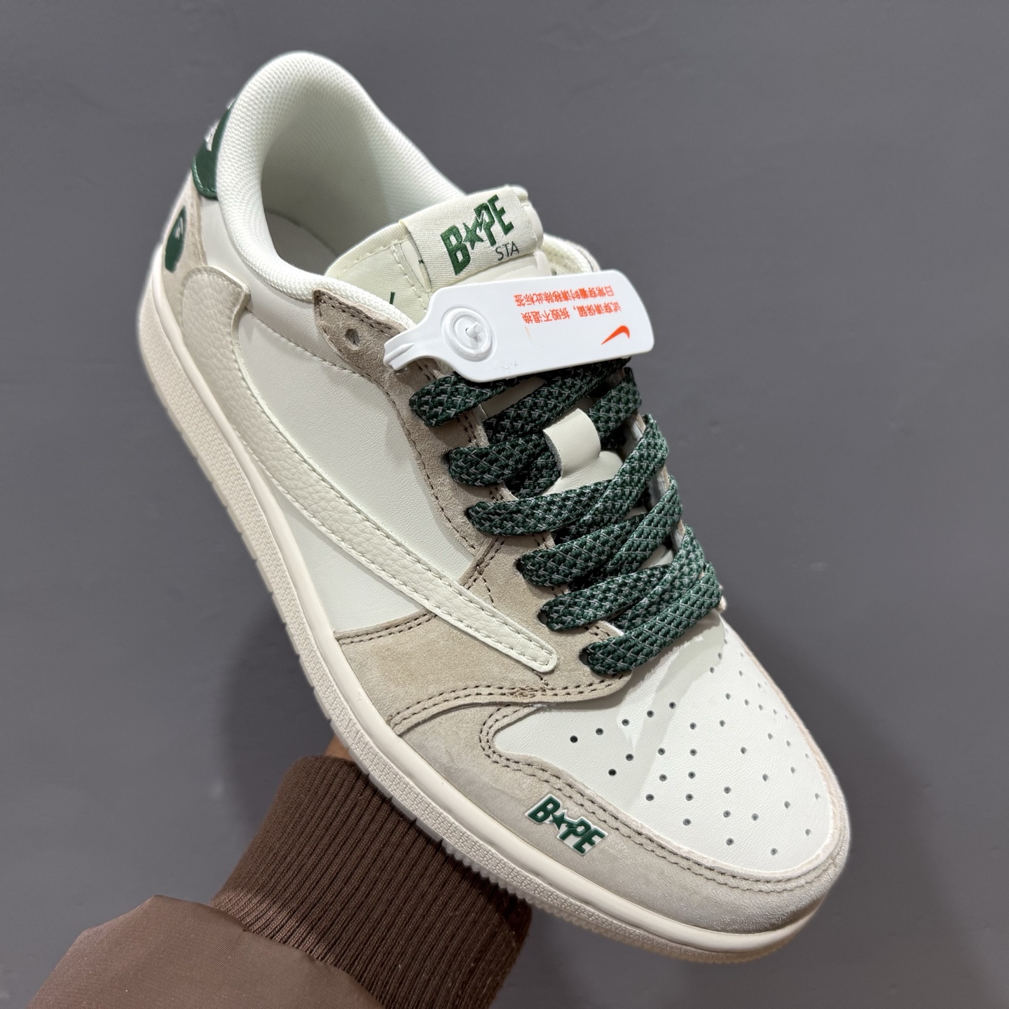 Fragment x Travis Scott x 巴黎世家 Air Jordan 1 Low 三方联名倒钩 XS3086-003