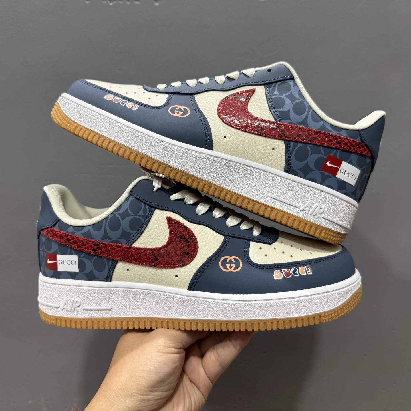 Nk Air Force 1'07 Low 古驰联名 蛇纹红勾 空军一号低帮休闲板鞋 DF0188-039