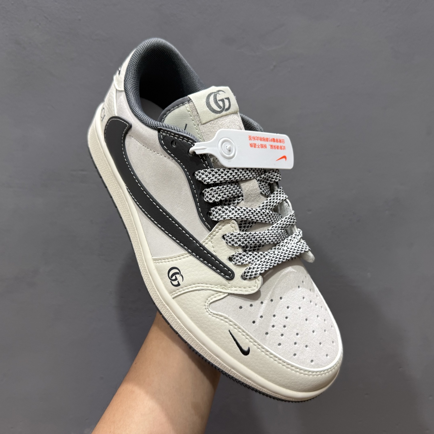 Fragment x Travis Scott x Supreme Air Jordan 1 Low 三方联名倒钩 XS3086-012