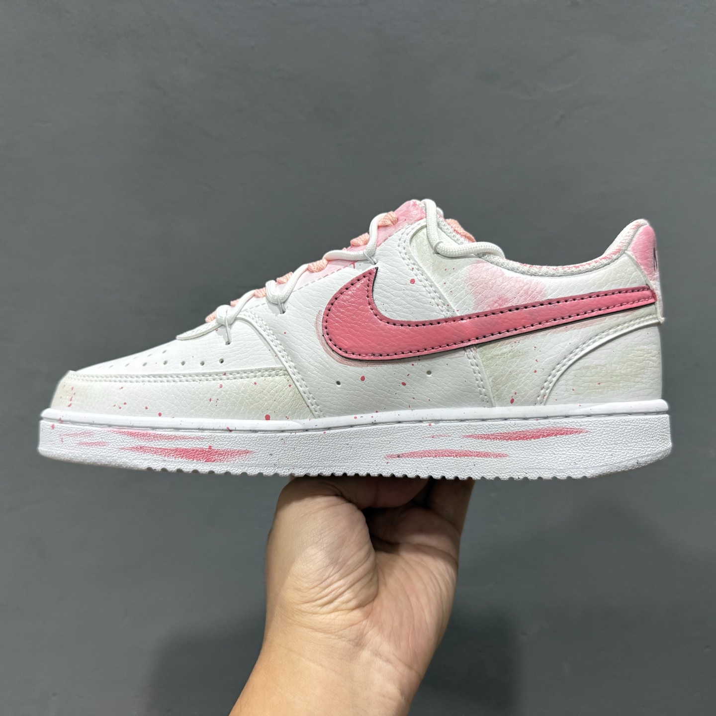 [定制球鞋]Nike Court Vision 1 Low“病变制造” 手绘涂鸦定制板鞋 DH2987-213