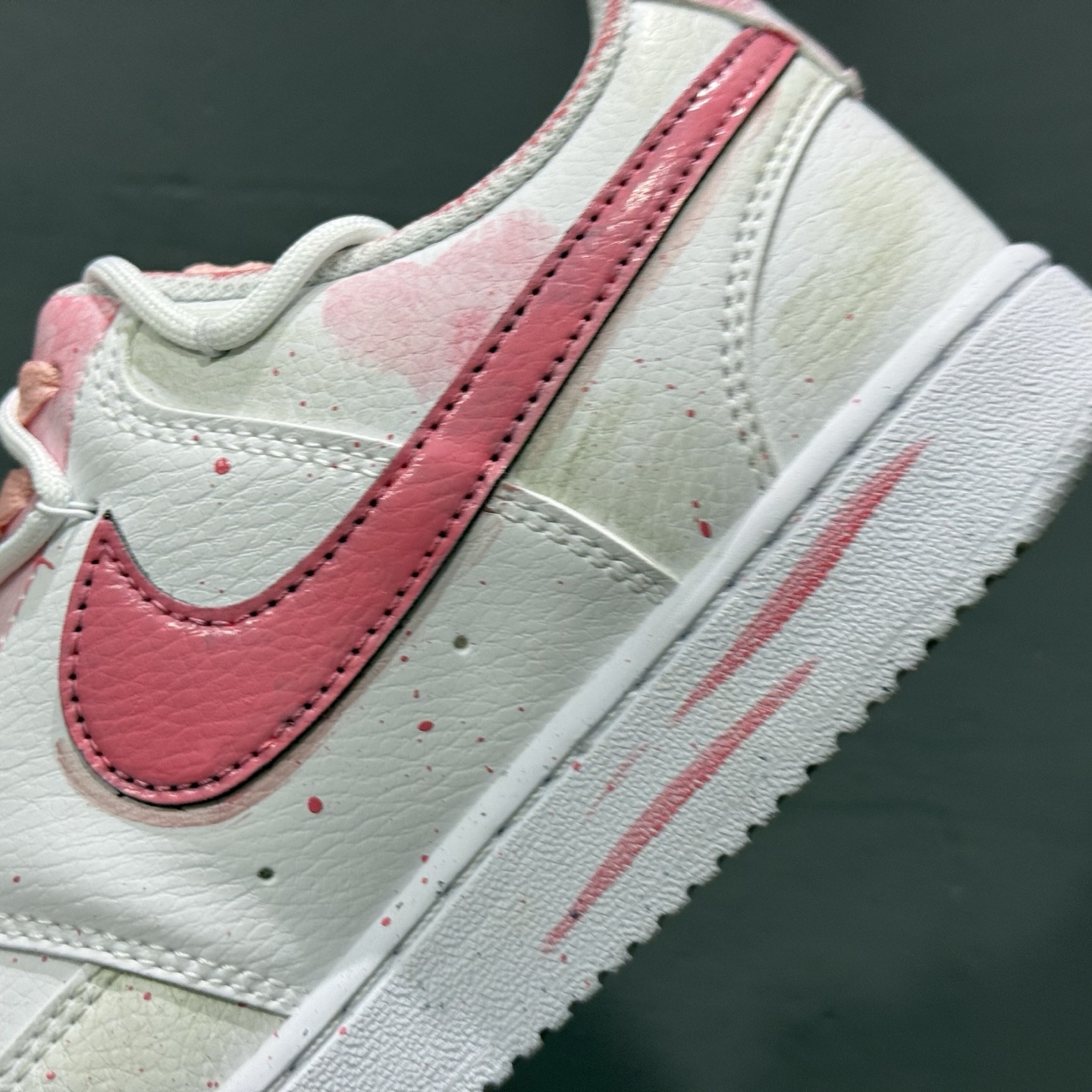 [定制球鞋]Nike Court Vision 1 Low“病变制造” 手绘涂鸦定制板鞋 DH2987-213