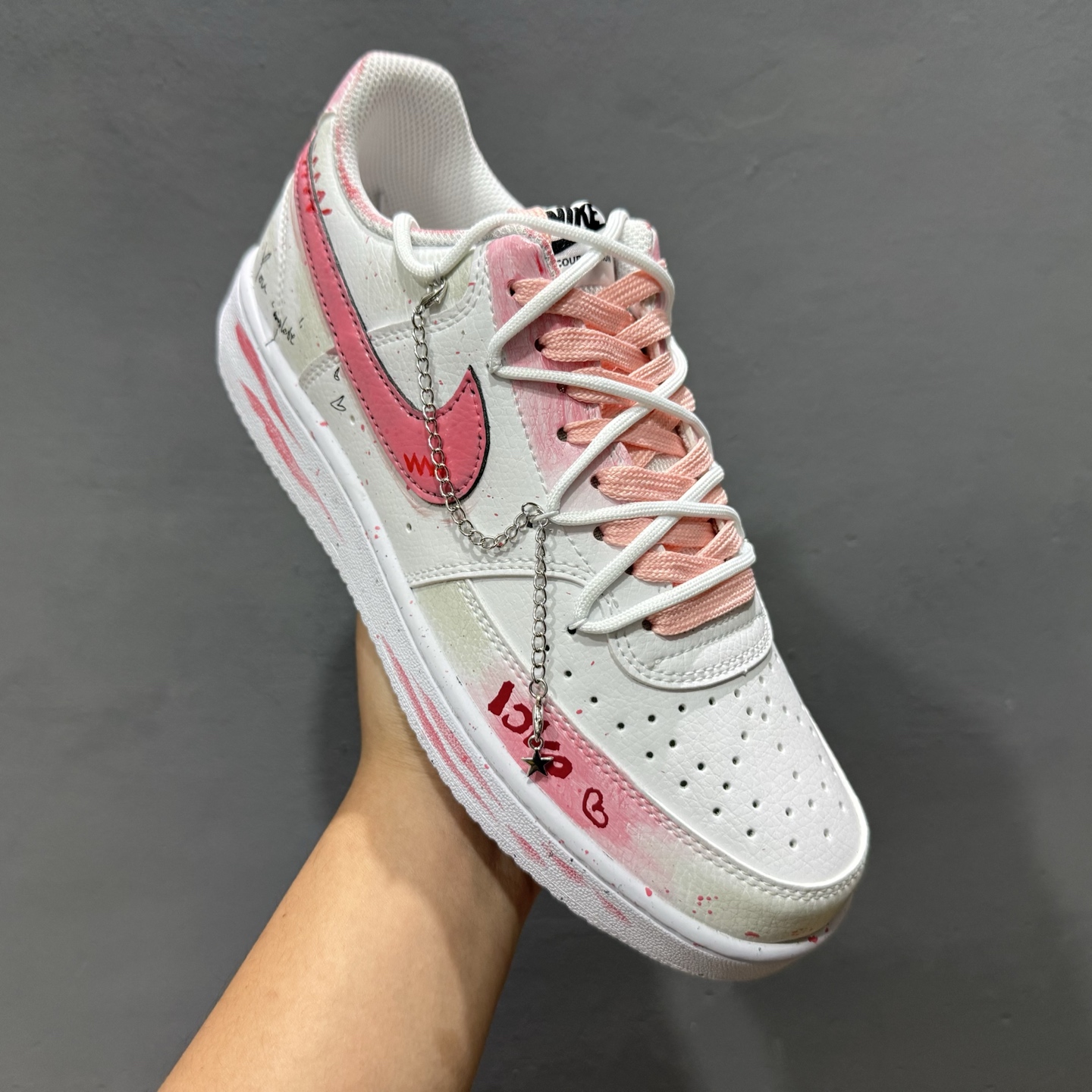 [定制球鞋]Nike Court Vision 1 Low“病变制造” 手绘涂鸦定制板鞋 DH2987-213