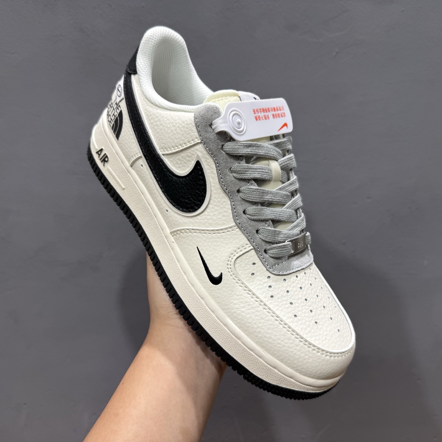 Nike Air Force 1'07 Low 北面联名 米黑小勾 空军一号低帮休闲板鞋 XZ6188-190