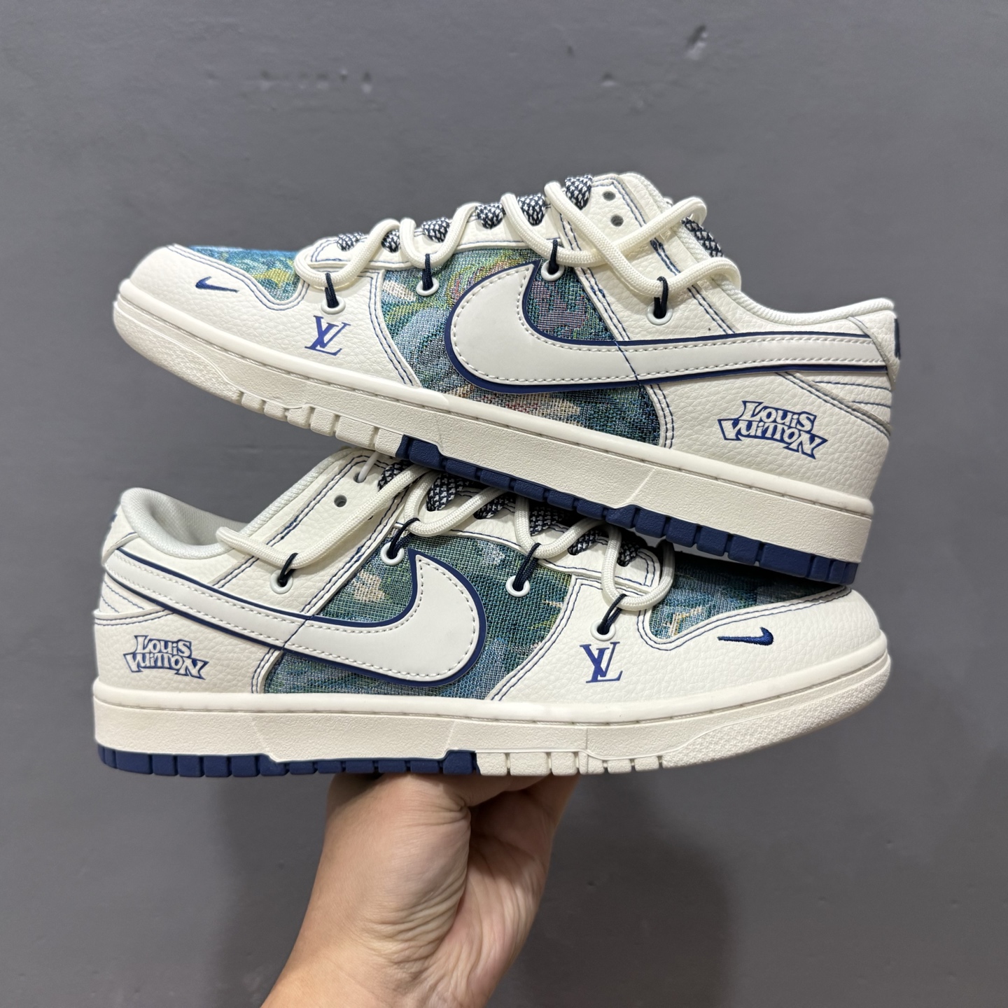 Nike SB Dunk Low LV系列 绑带 油画白勾 低帮休闲板鞋 DM6868-077